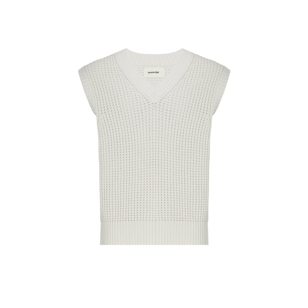 Pull en tricot sans manches