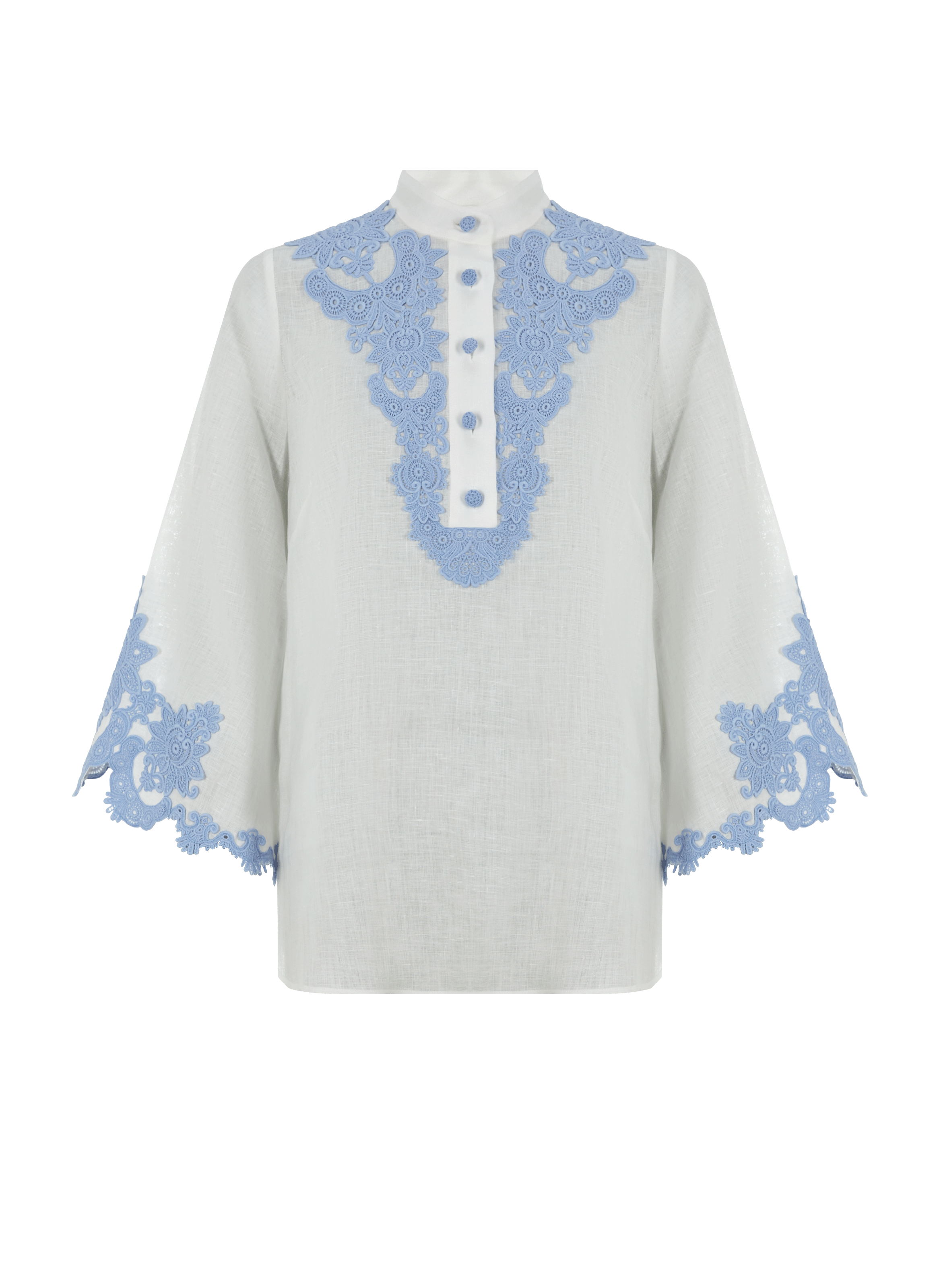 Blouse brodé en lin