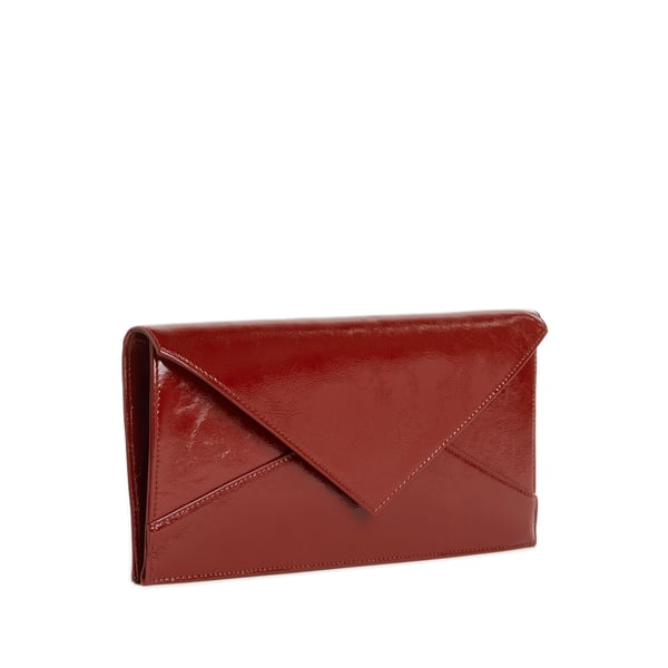 Pochette verni en cuir