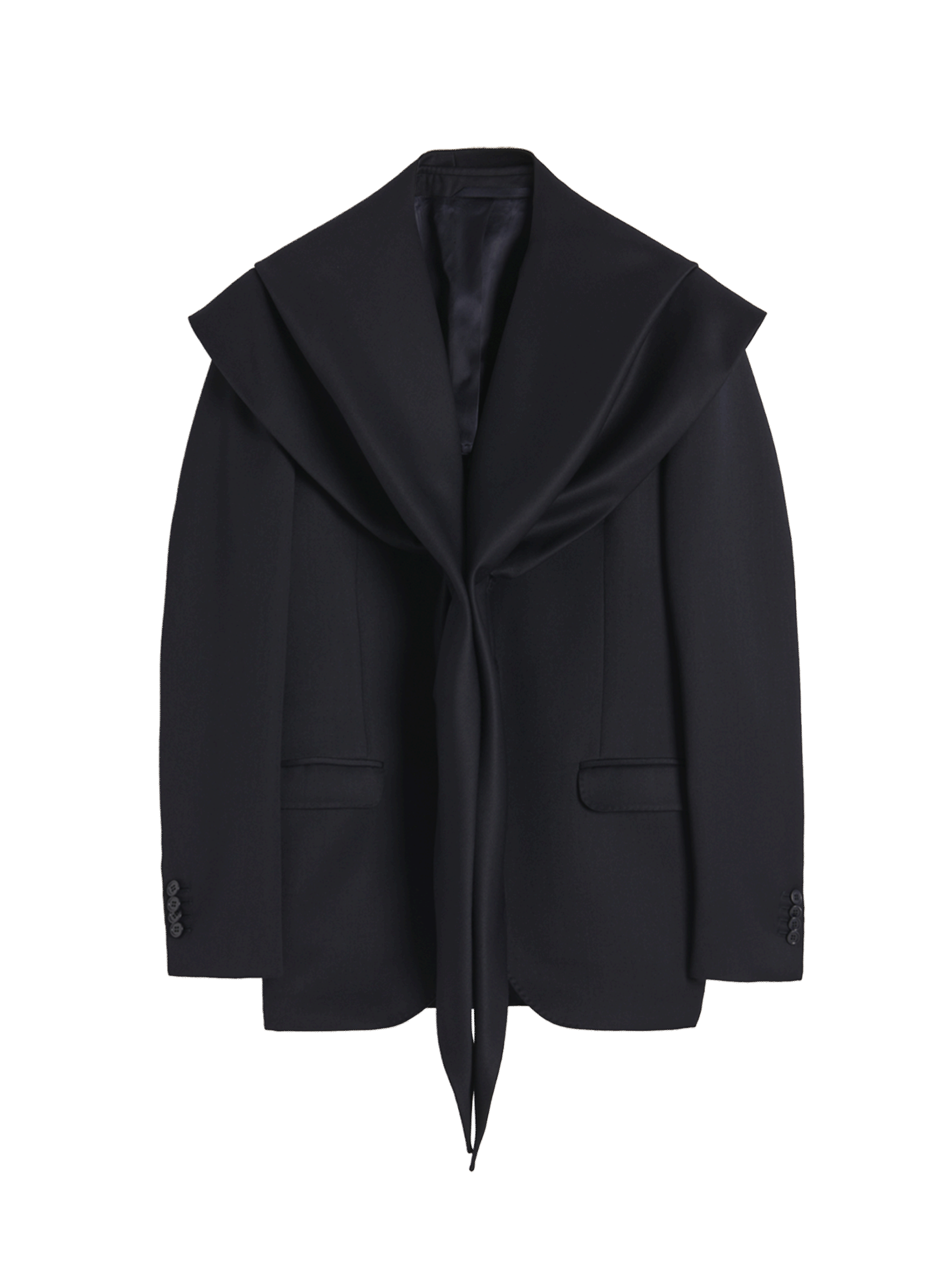 Blazer à col foulard en laine