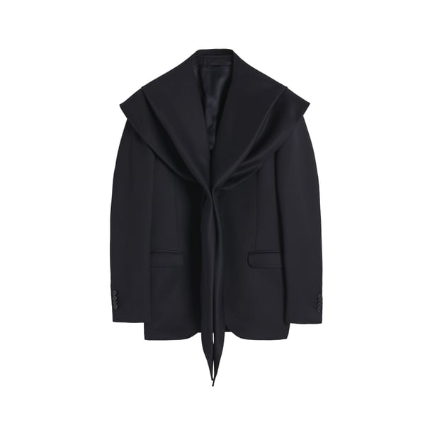 Blazer à col foulard en laine