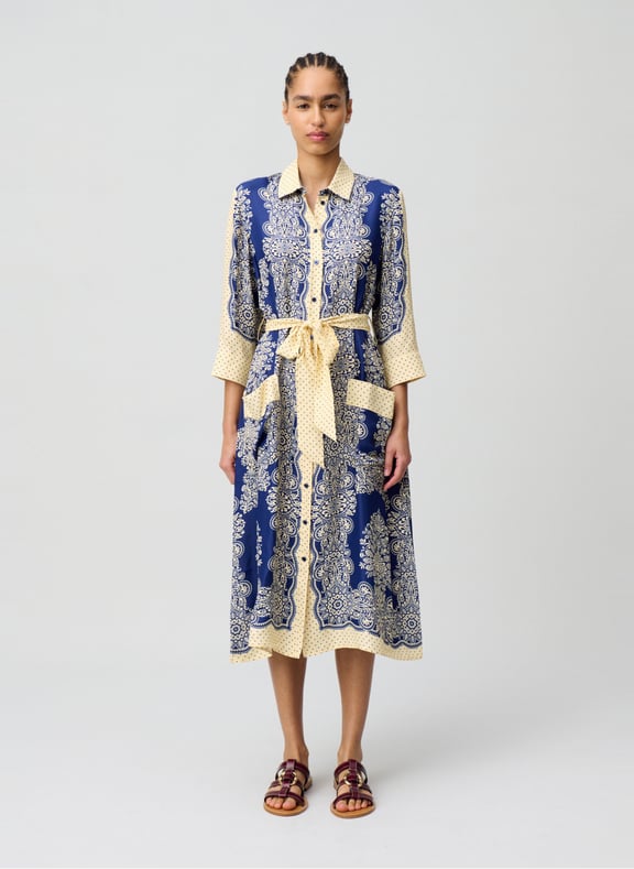 Robe midi fluide à motifs floraux Multicolore by CLAUDIE PIERLOT CLAUDIE PIERLOT Robe midi fluide à motifs floraux Multicolore