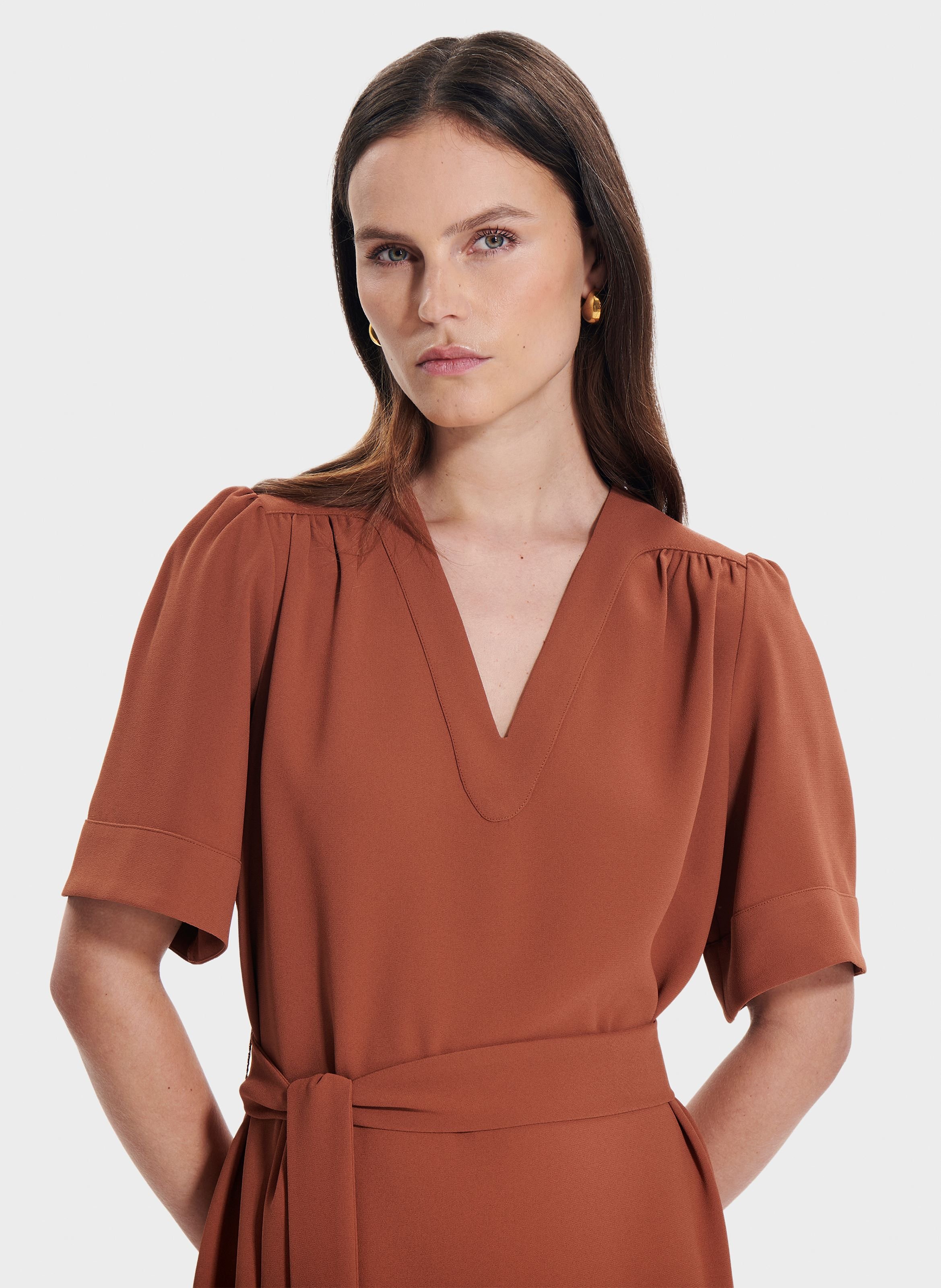 Robe  retie ZAPA Marron