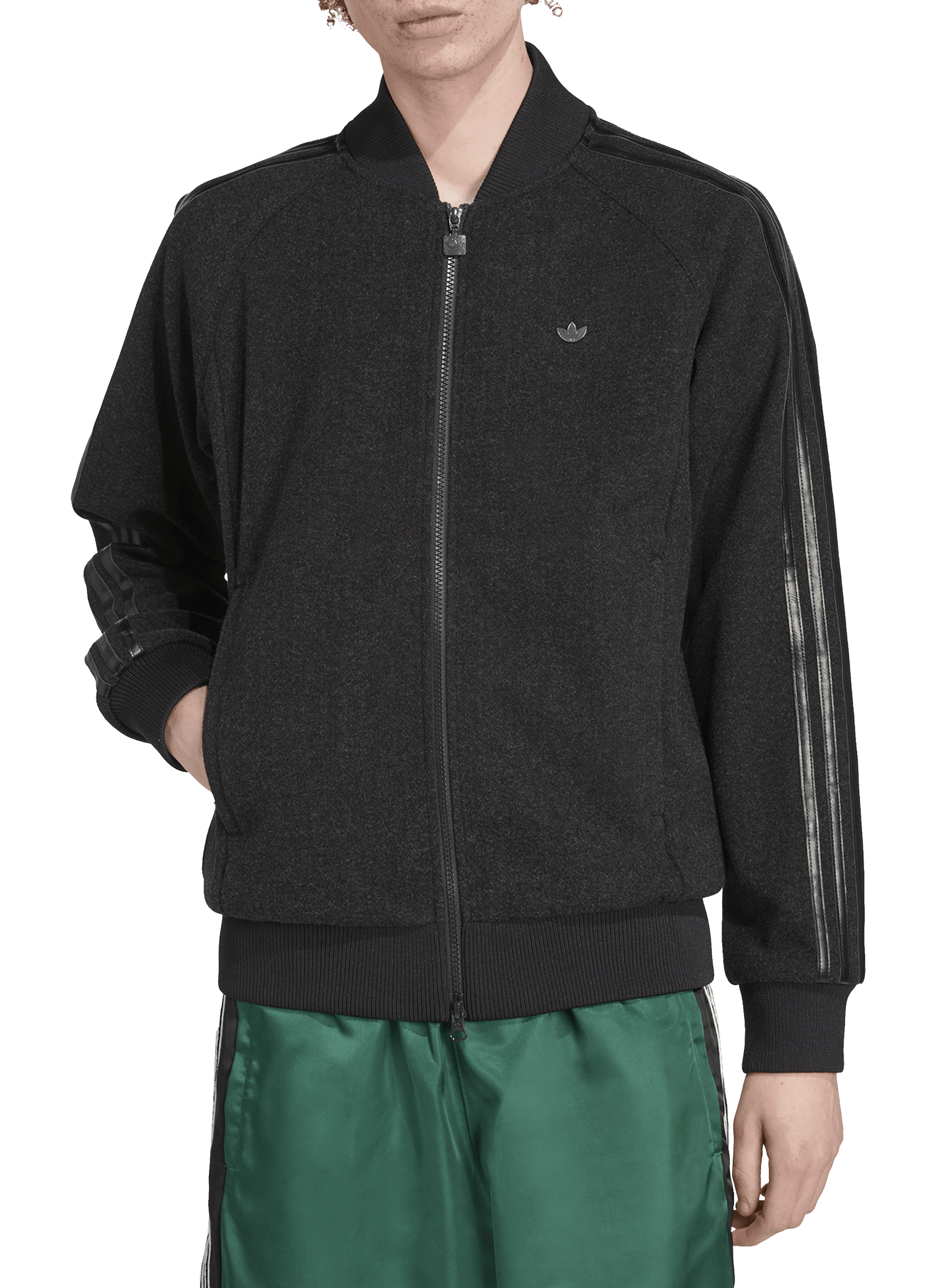 ADIDAS Veste de survêtement texturée  Noir