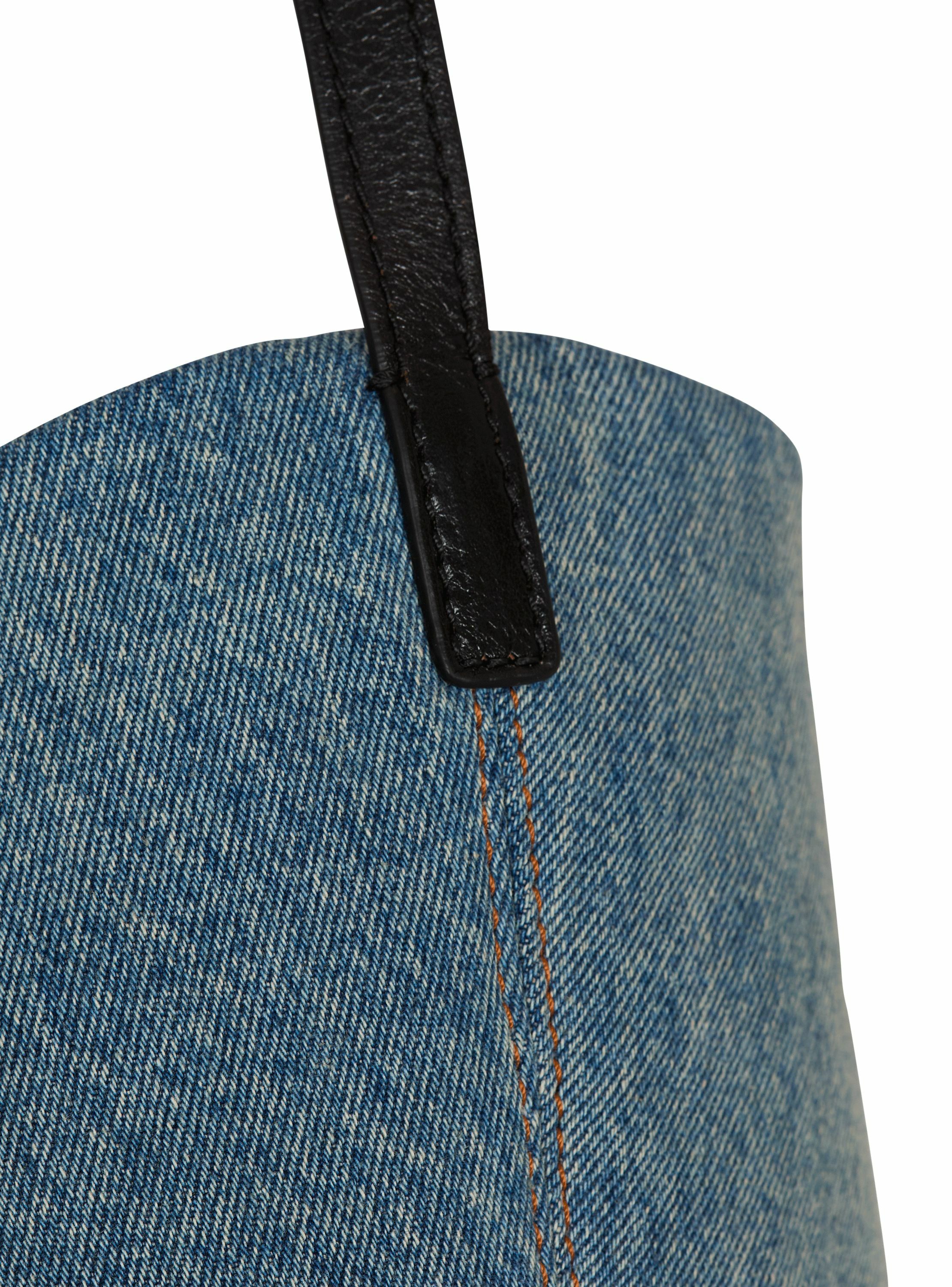 Sac cabas track en denim BALMAIN Bleu