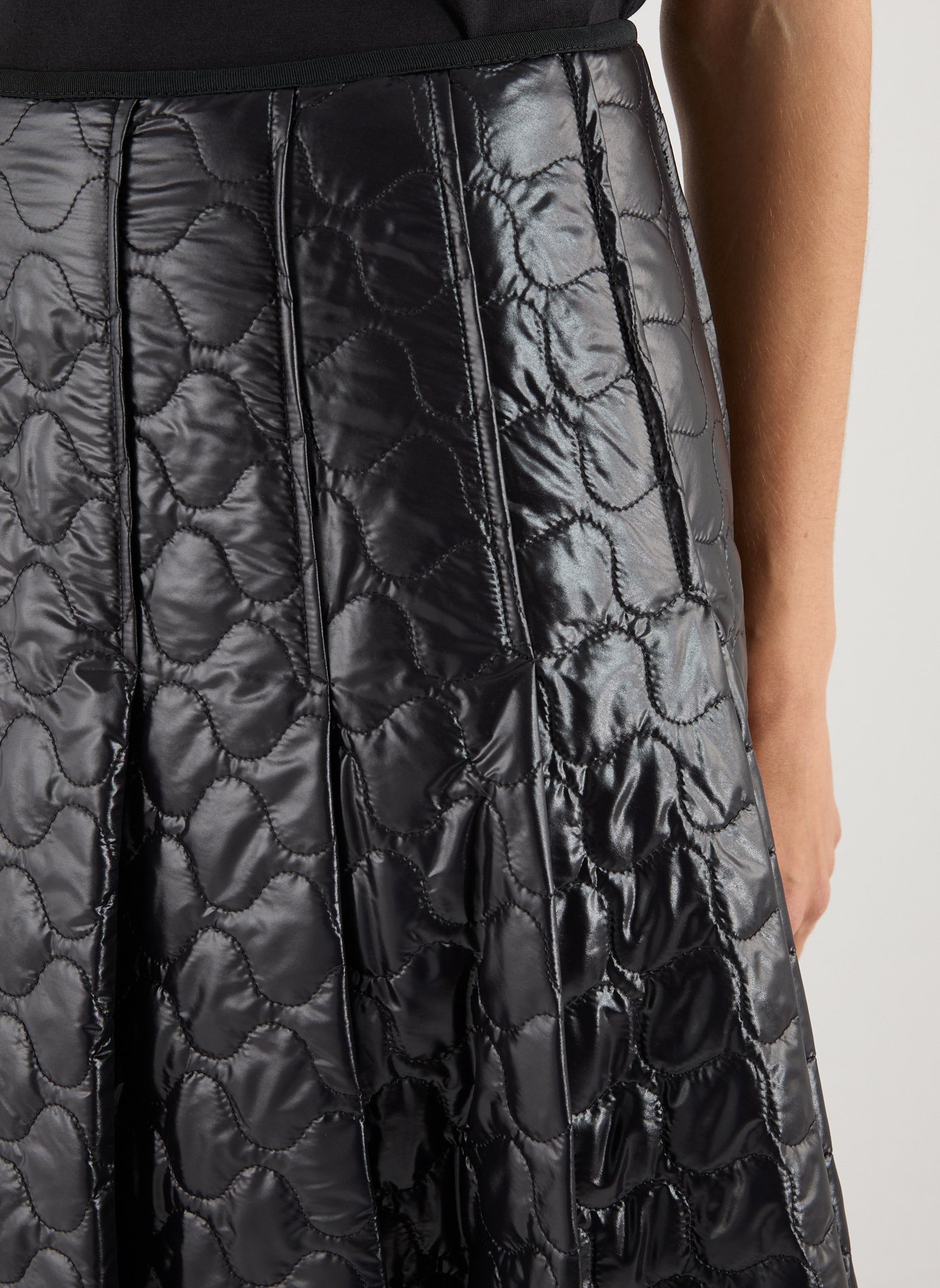 Quilted midi skirt MONCLER Black