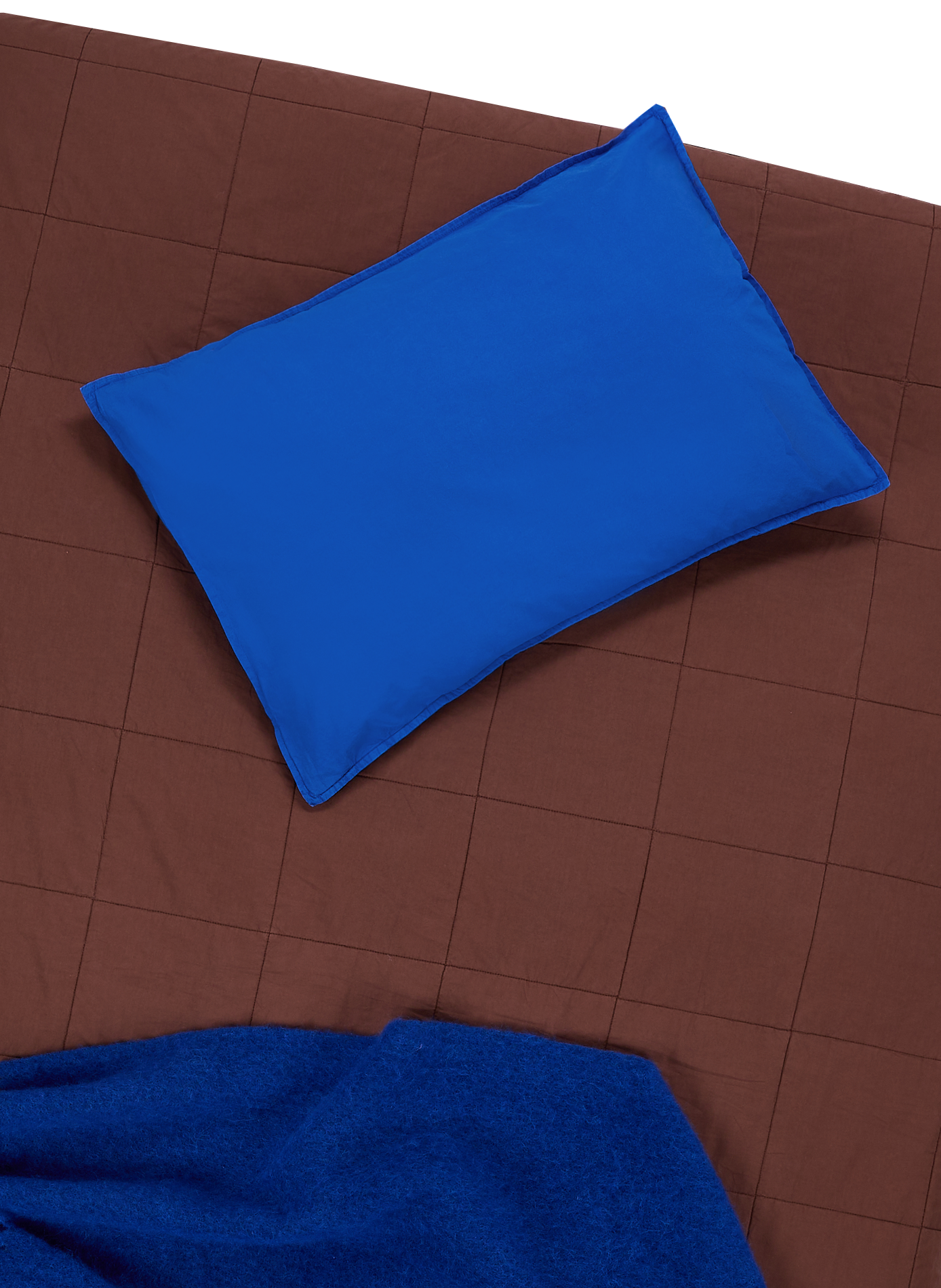 Cotton percale pillowcase AU PRINTEMPS PARIS Blue