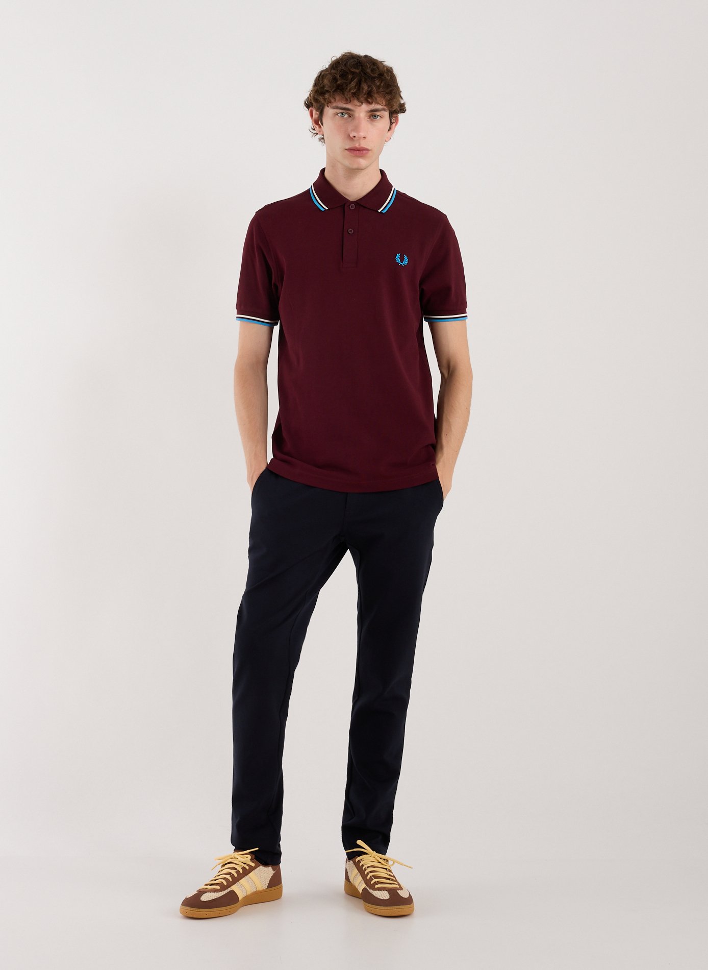 Polo en coton piqué FRED PERRY Rouge
