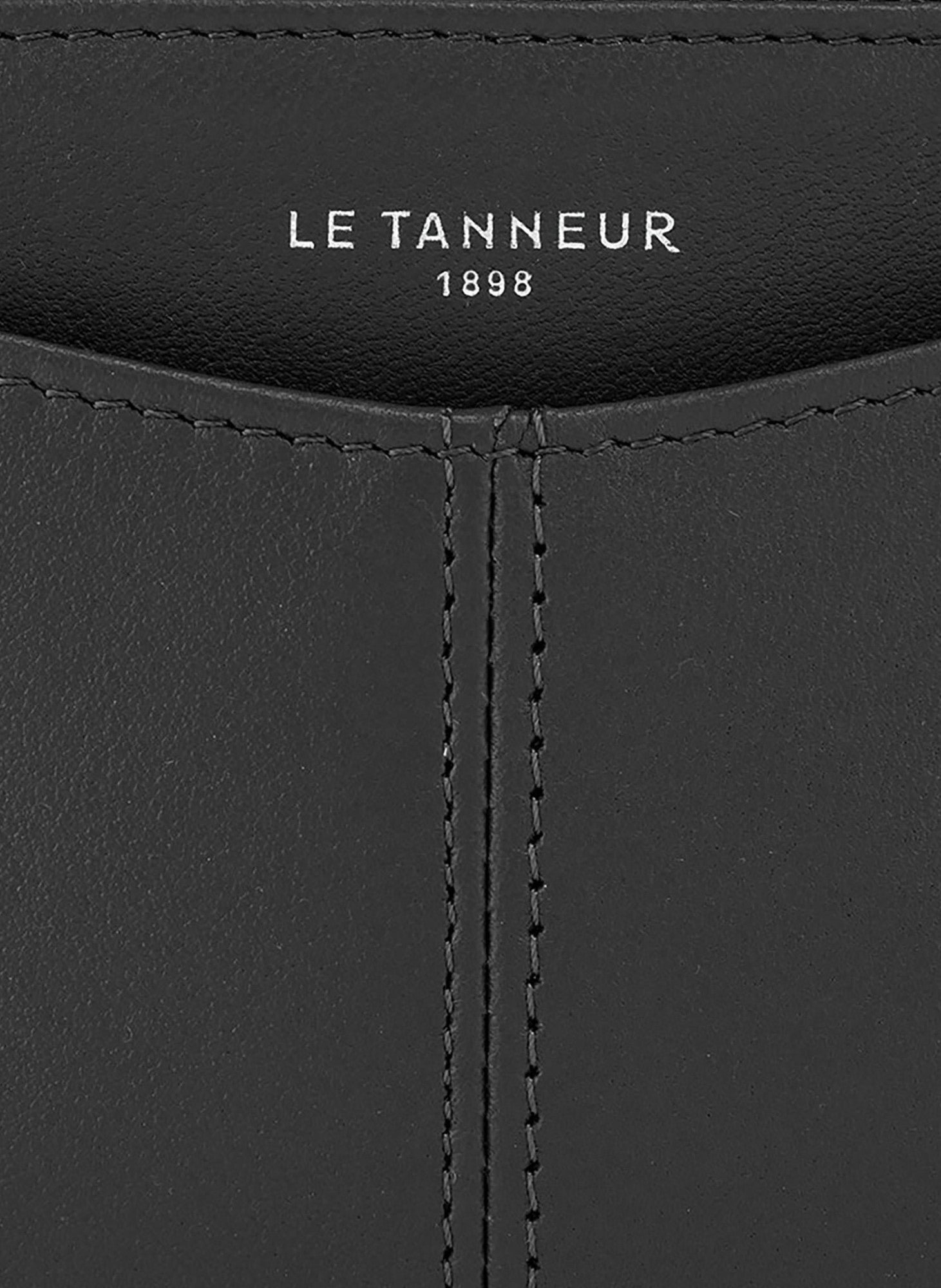 Étui clés zippé charlotte en cuir lisse Noir