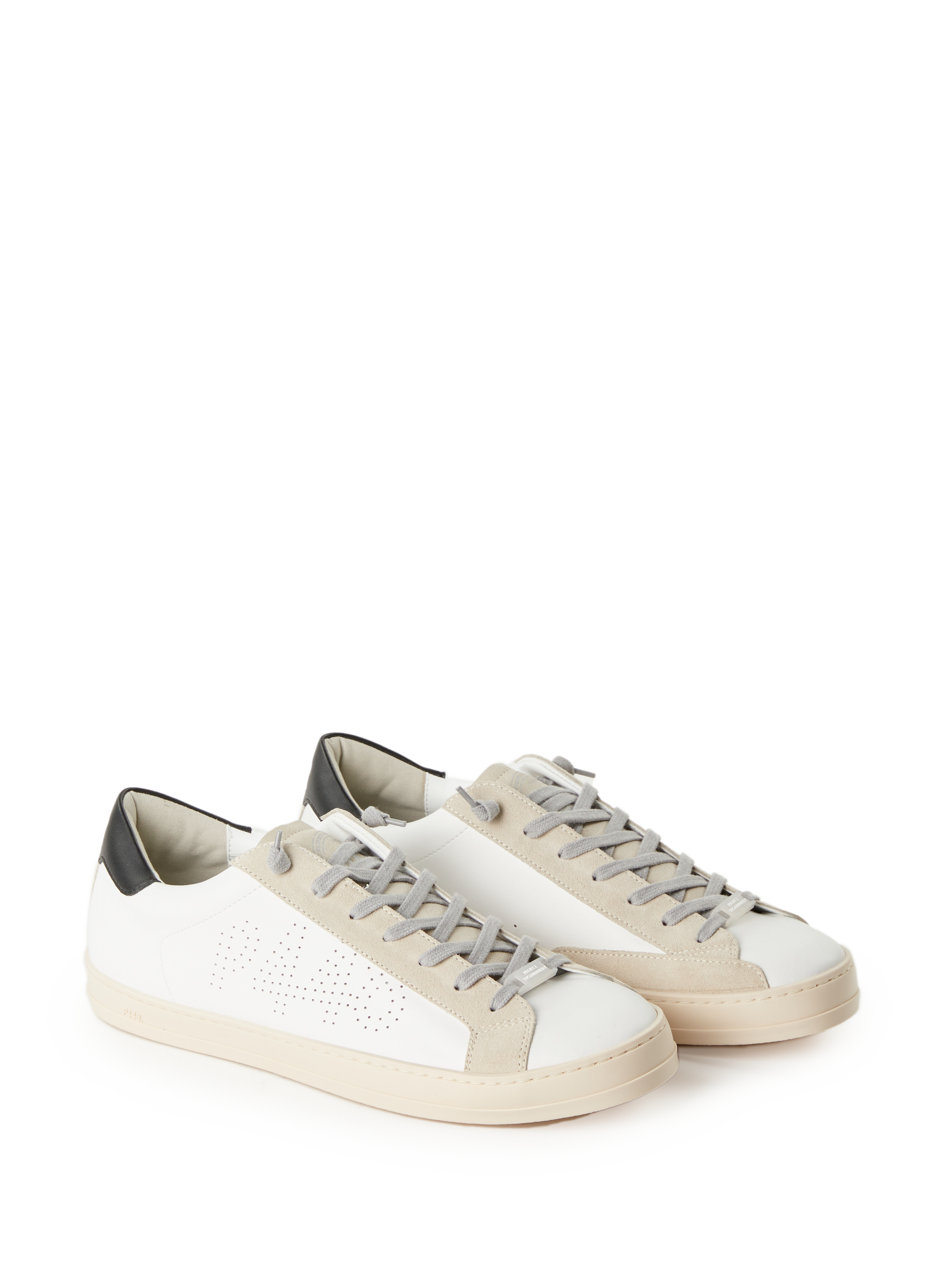 Bi-material sneakers P448 White