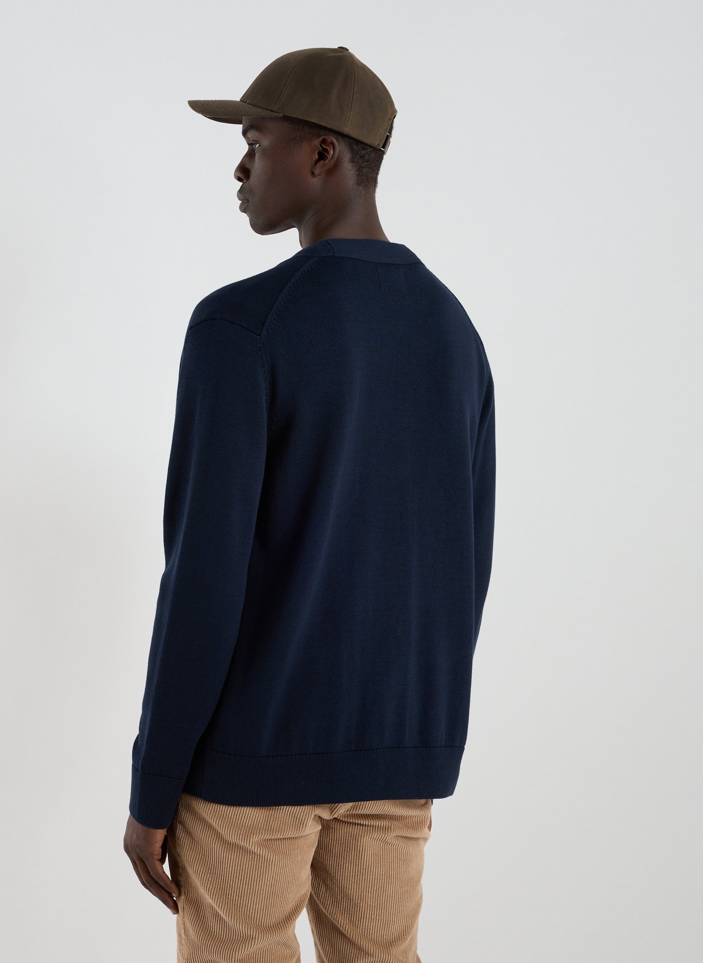 V-neck cotton vest GANT Blue