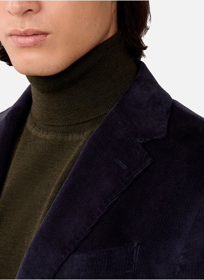 Blazer col tailleur en coton mélangé FACONNABLE Blazer col tailleur en coton mélangé FACONNABLE