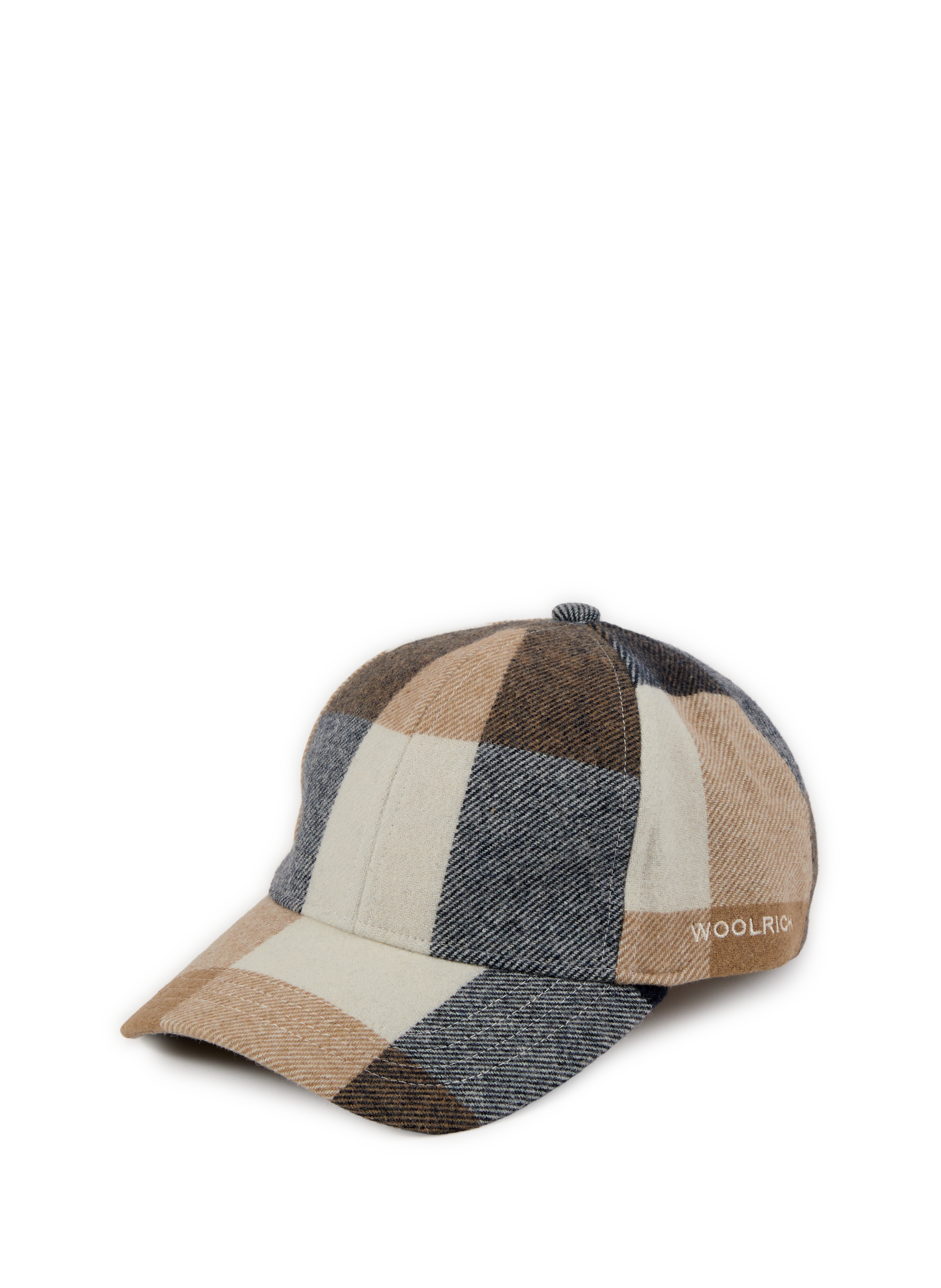 WOOLRICH Casquette à carreaux en laine mélangée Multicolore