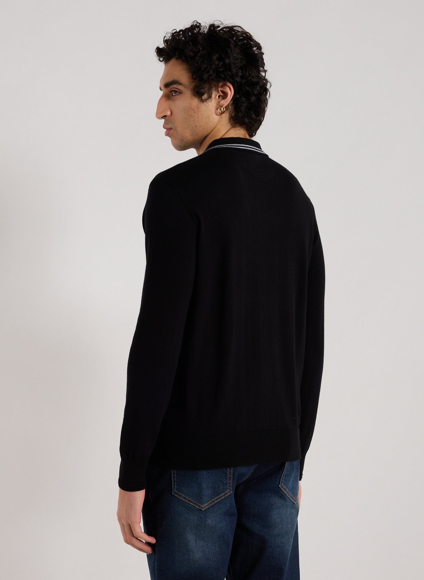 Pull en coton et laine LA MARTINA Noir