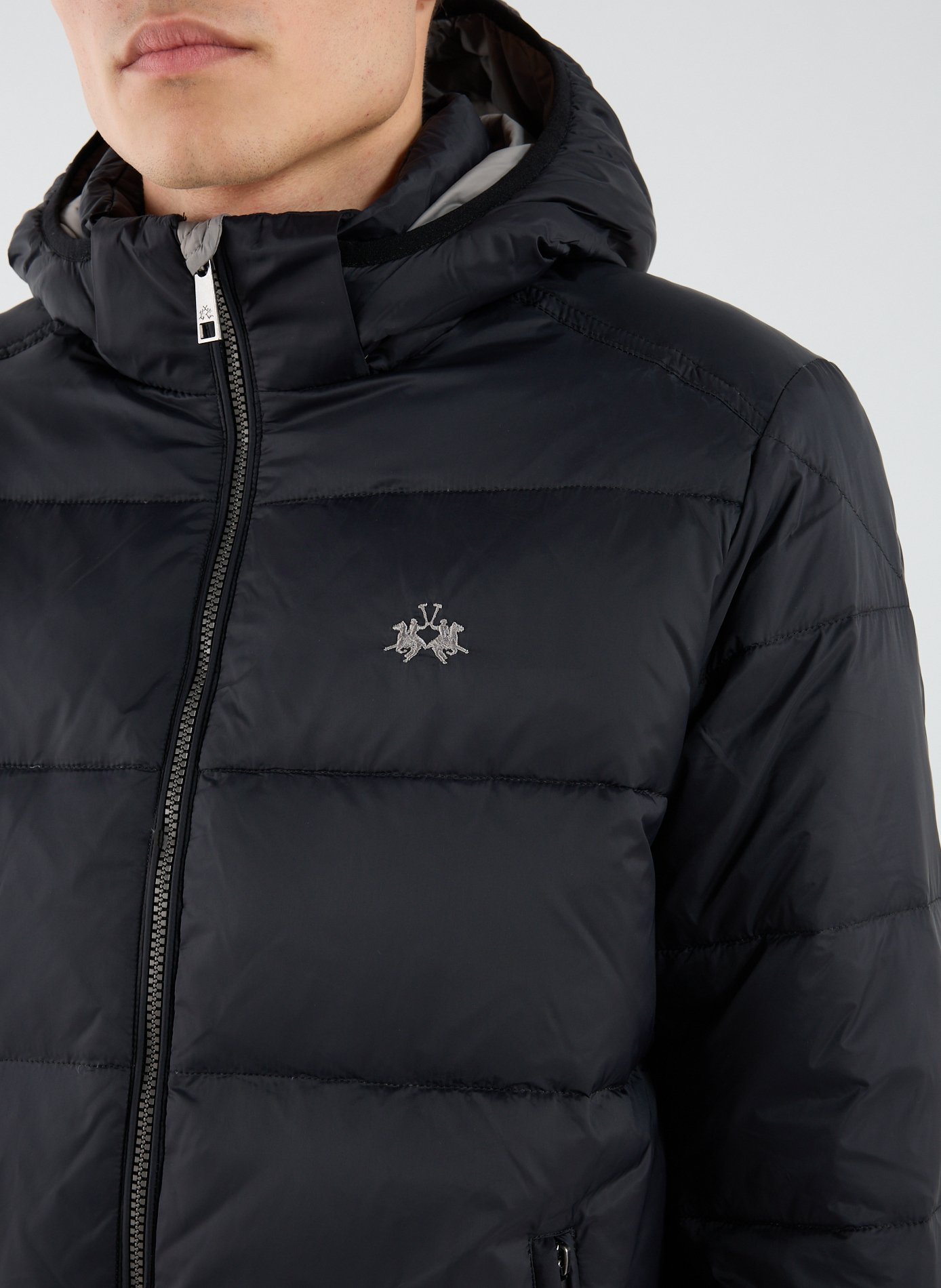 Doudoune manches longues à capuche amovible LA MARTINA Noir