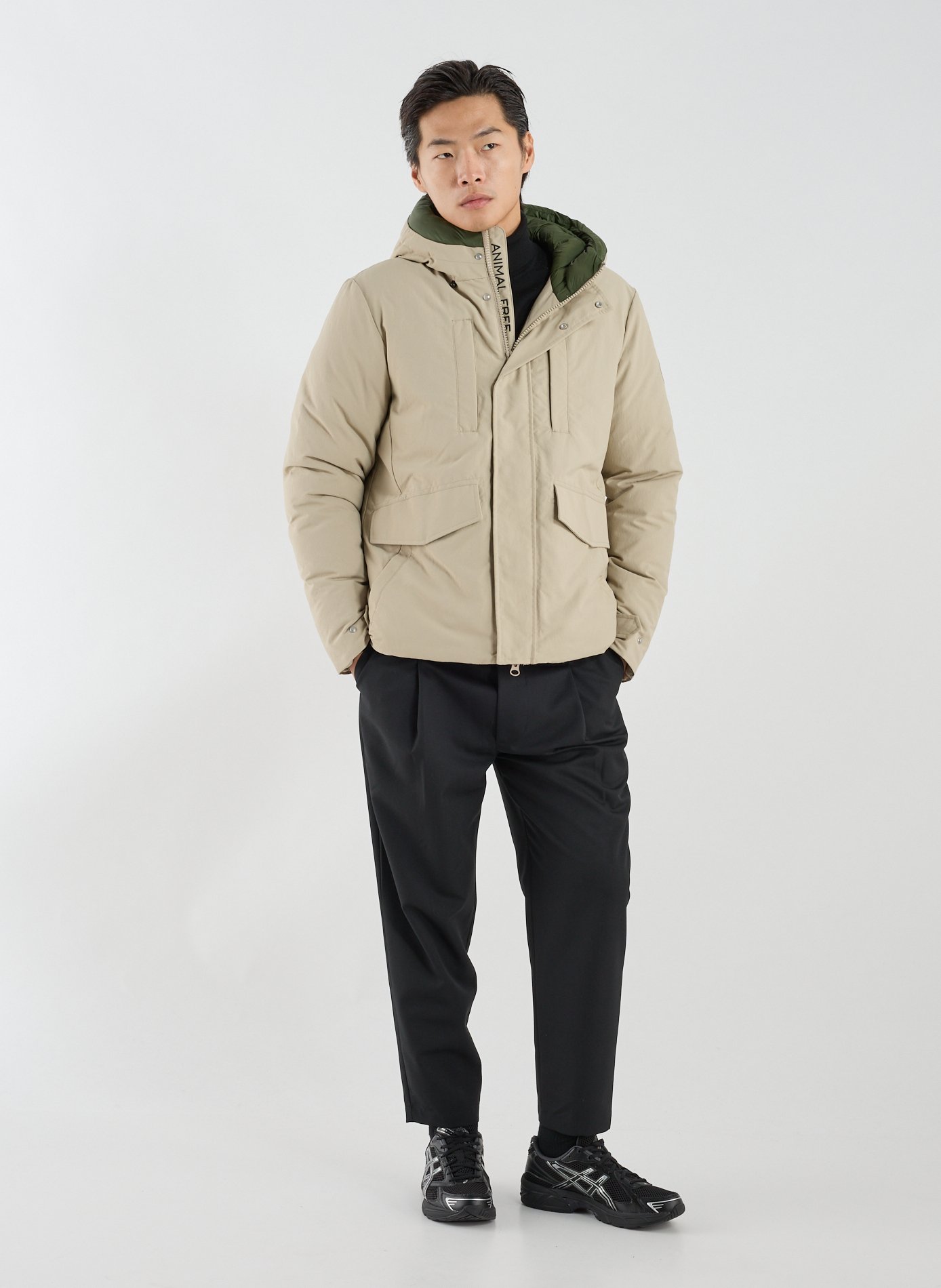 Parka Enzo droite à capuche  SAVE THE DUCK Beige