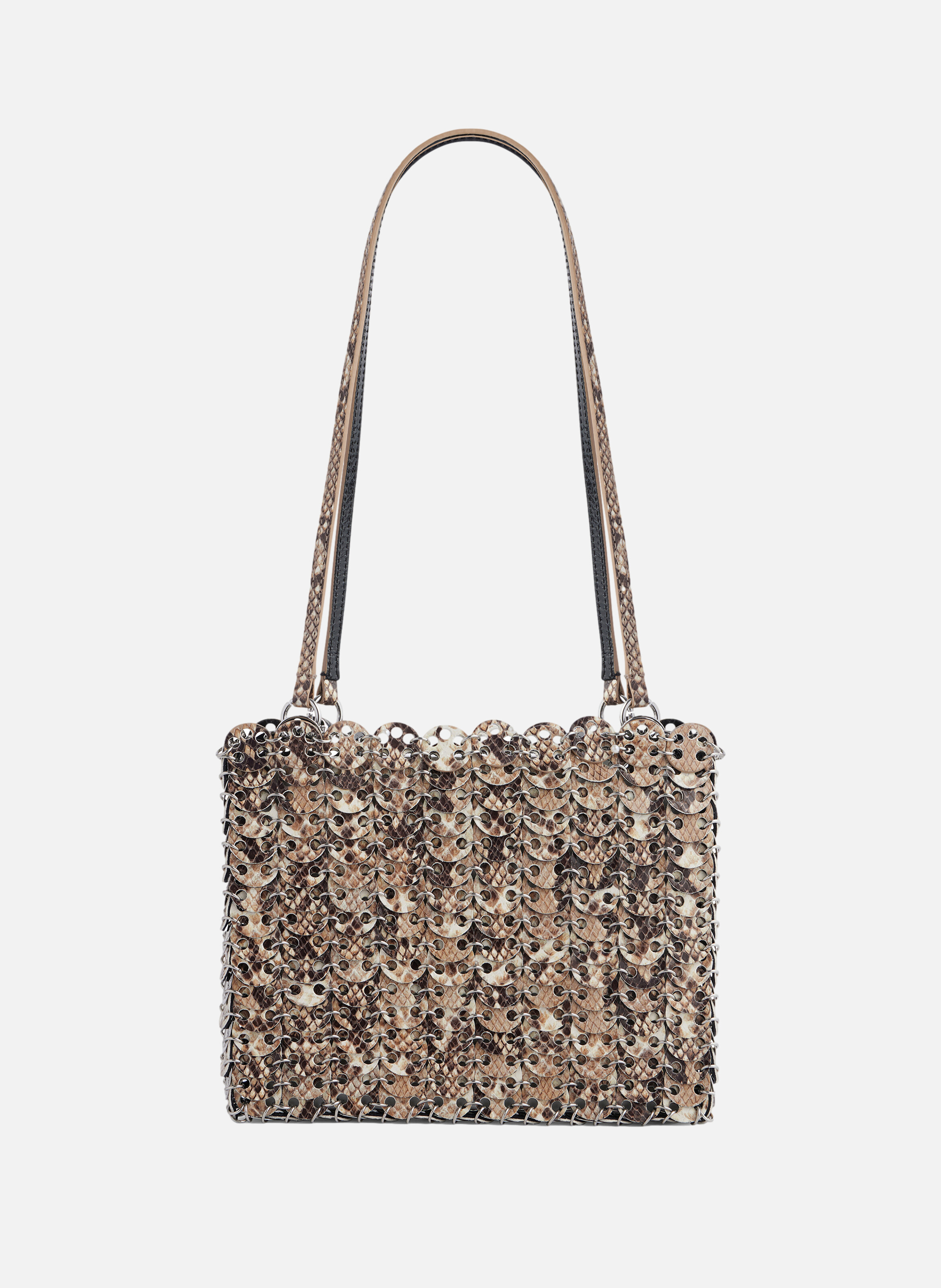 Sac flip 1969 en cuir réversible RABANNE Beige