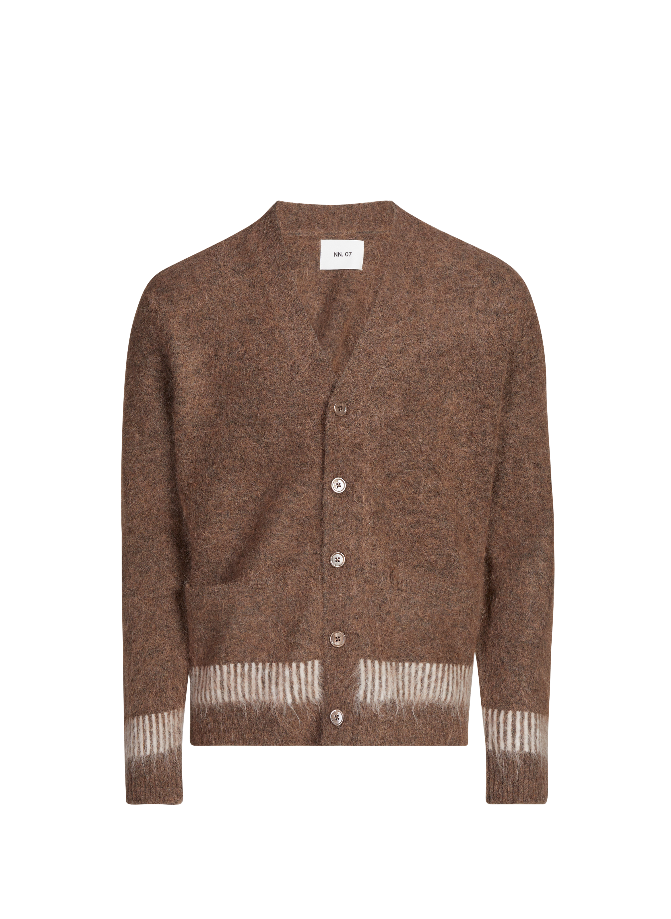 V-neck alpaca blend cardigan NN.07 Brown