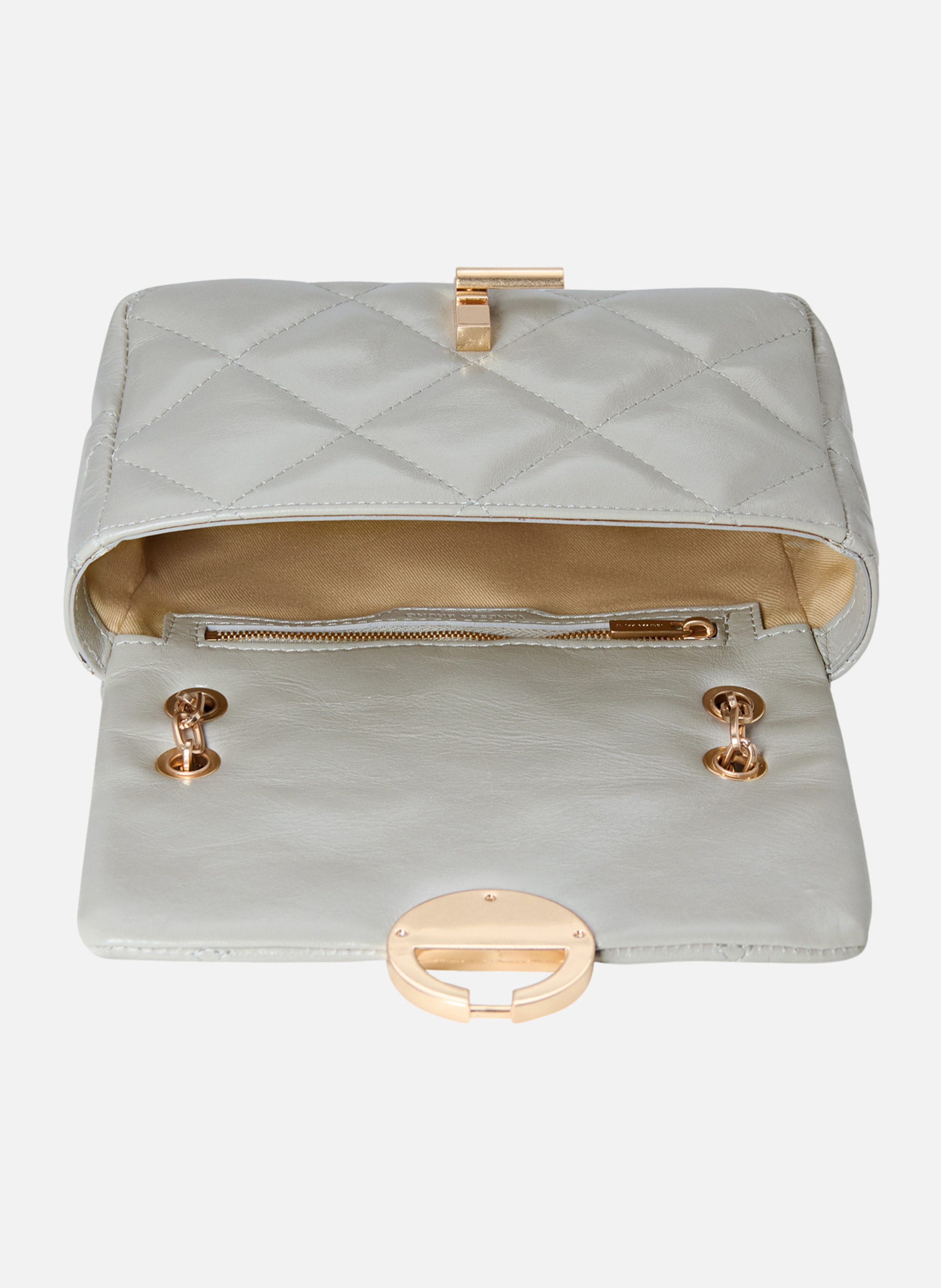 Moyen Sac MOON En Cuir VANESSA BRUNO Gris