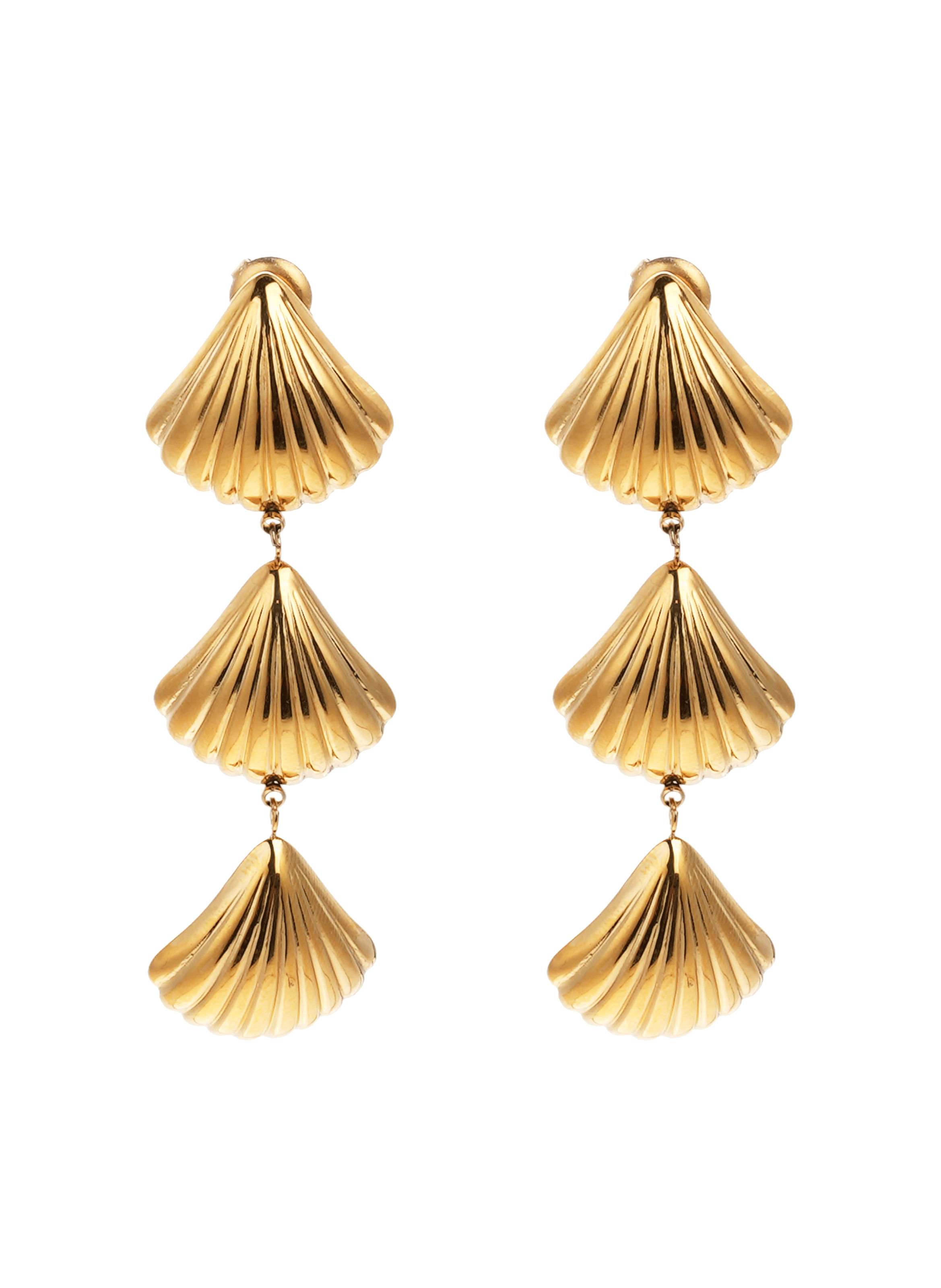 Boucles d'oreilles pendantes coquillages louma HIPANEMA Doré