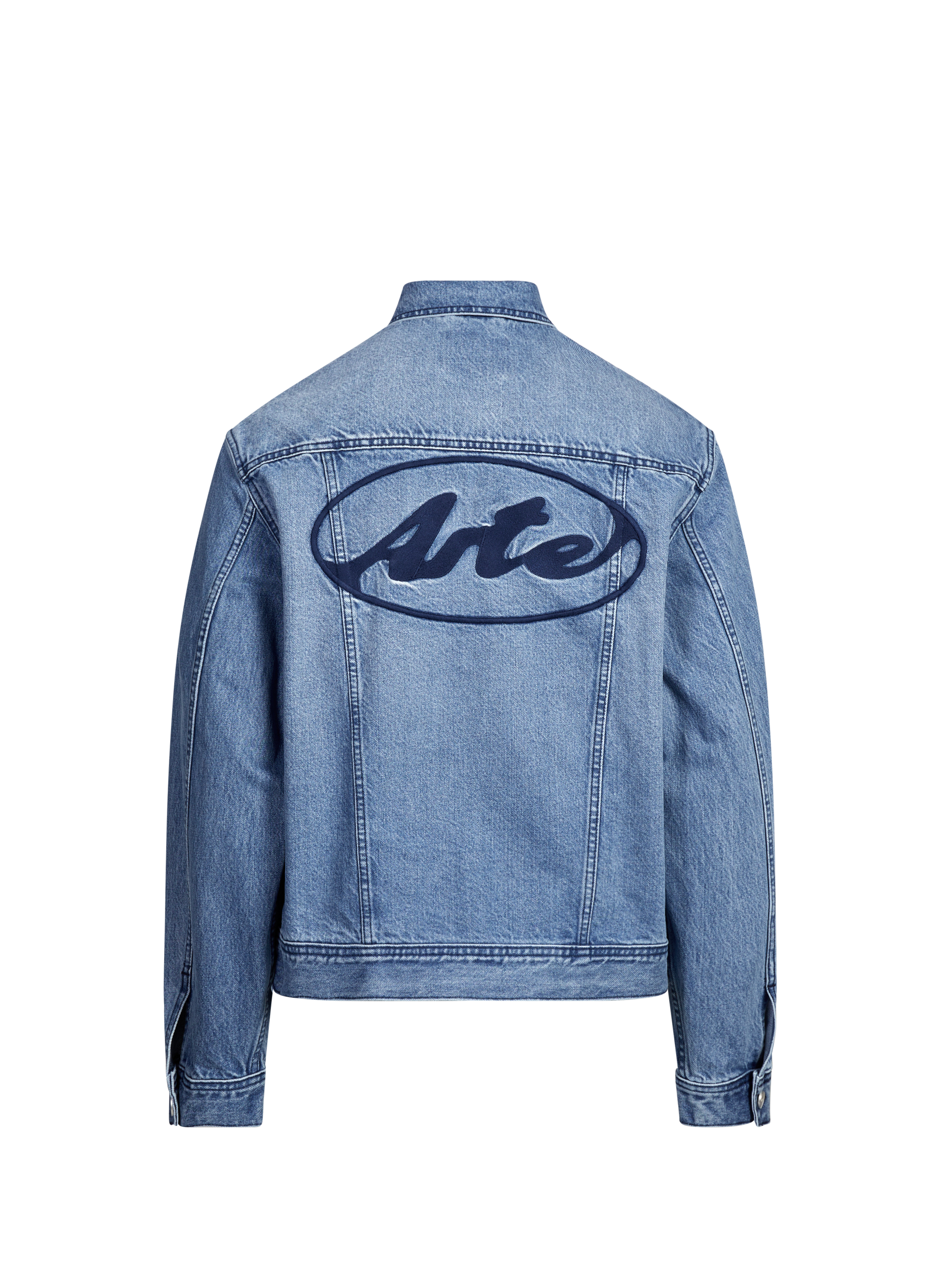 Veste droite à logo en denim de coton ARTE ANTWERP Blue