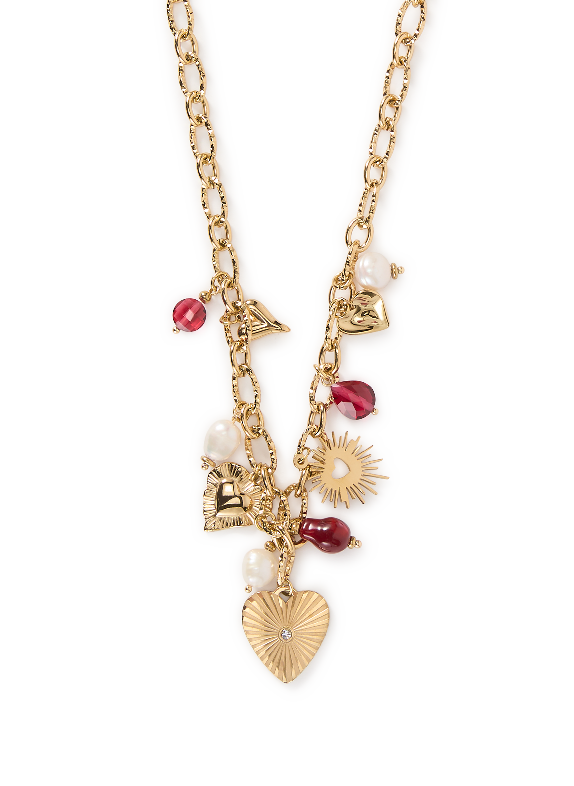 Collier charms cœurs AU PRINTEMPS PARIS Doré
