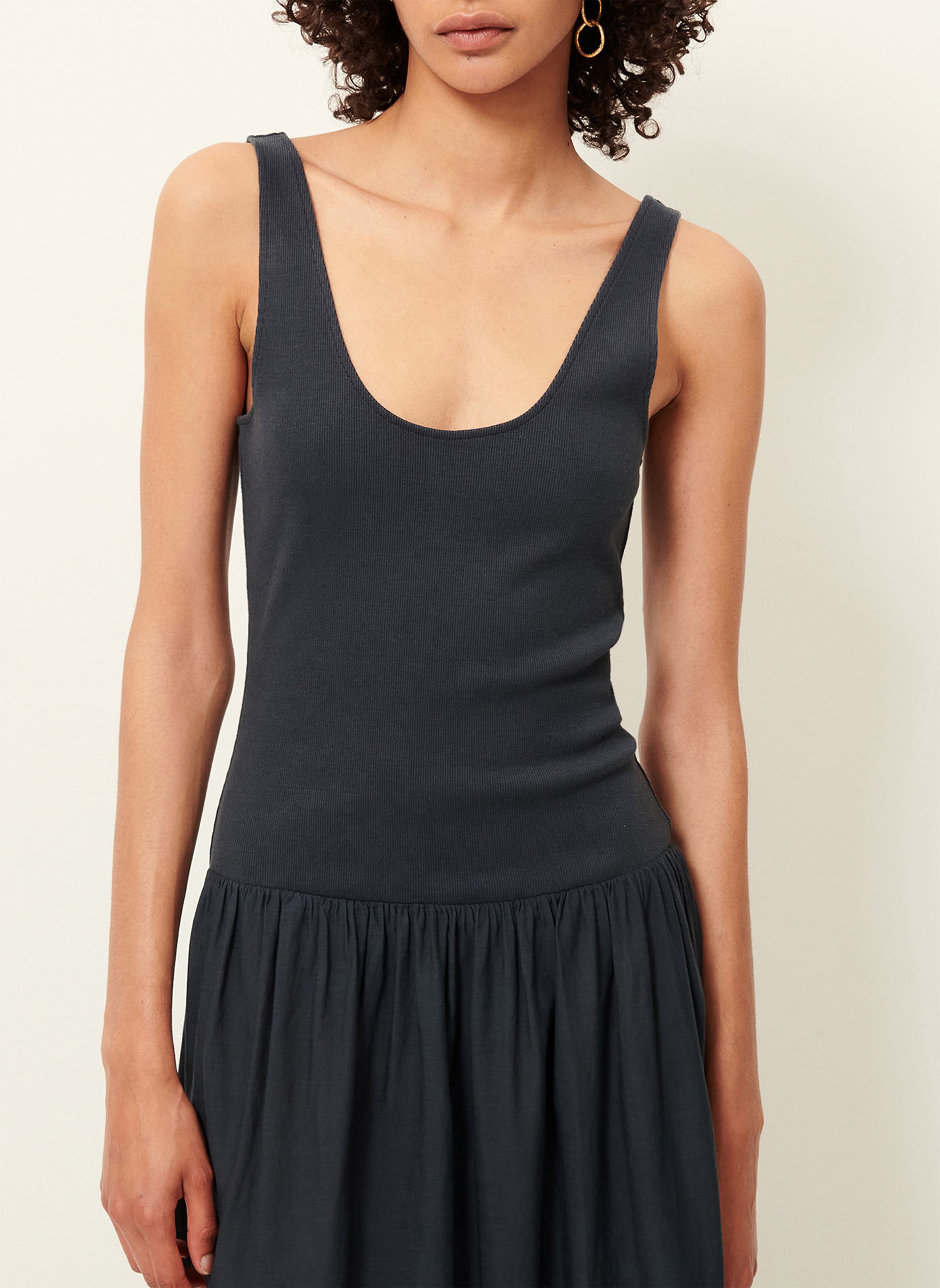 Robe longue évasée en coton mélangé solao SESSUN Vert