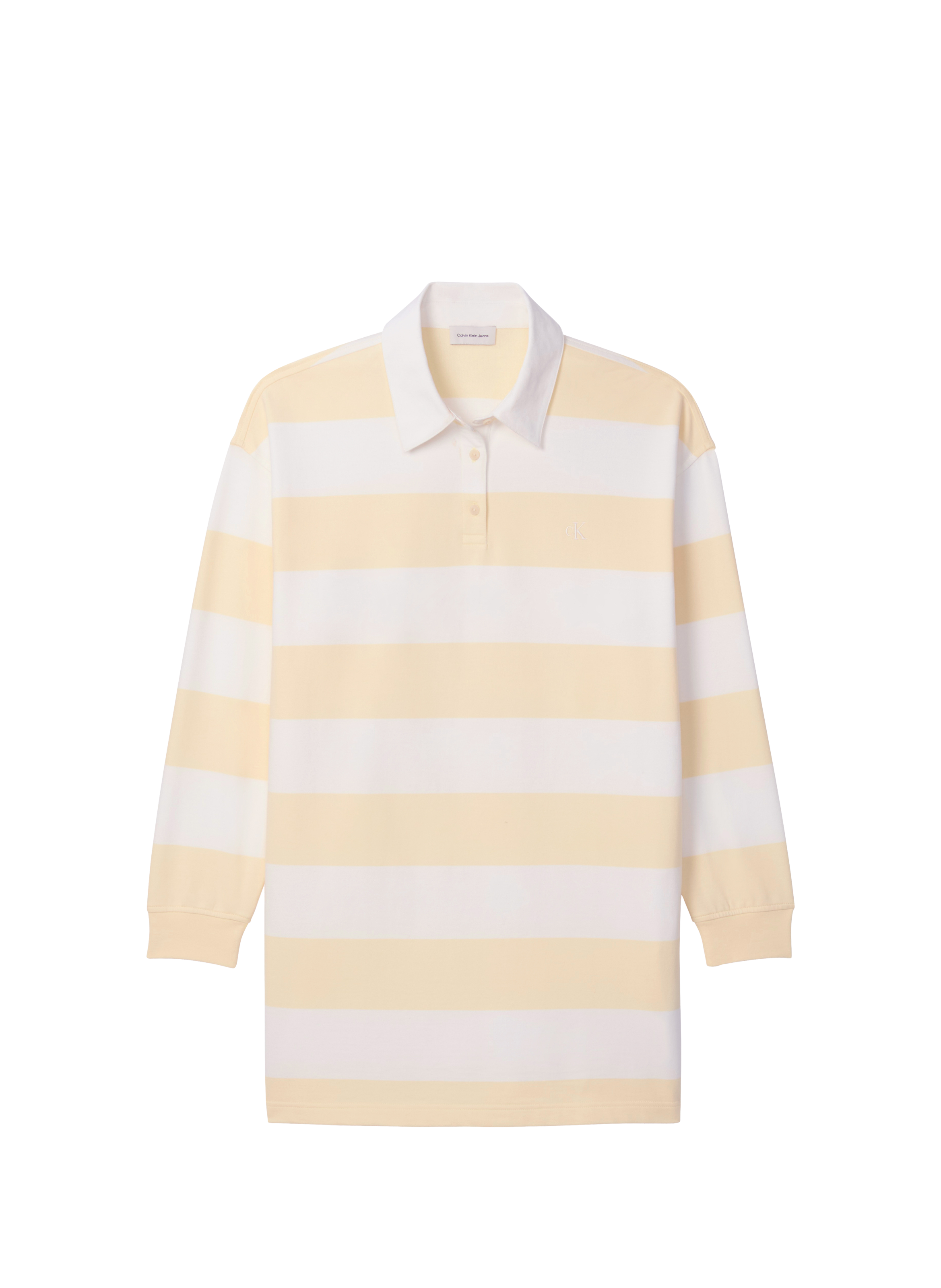 Robe manches longues à rayures en coton CALVIN KLEIN Multicolore