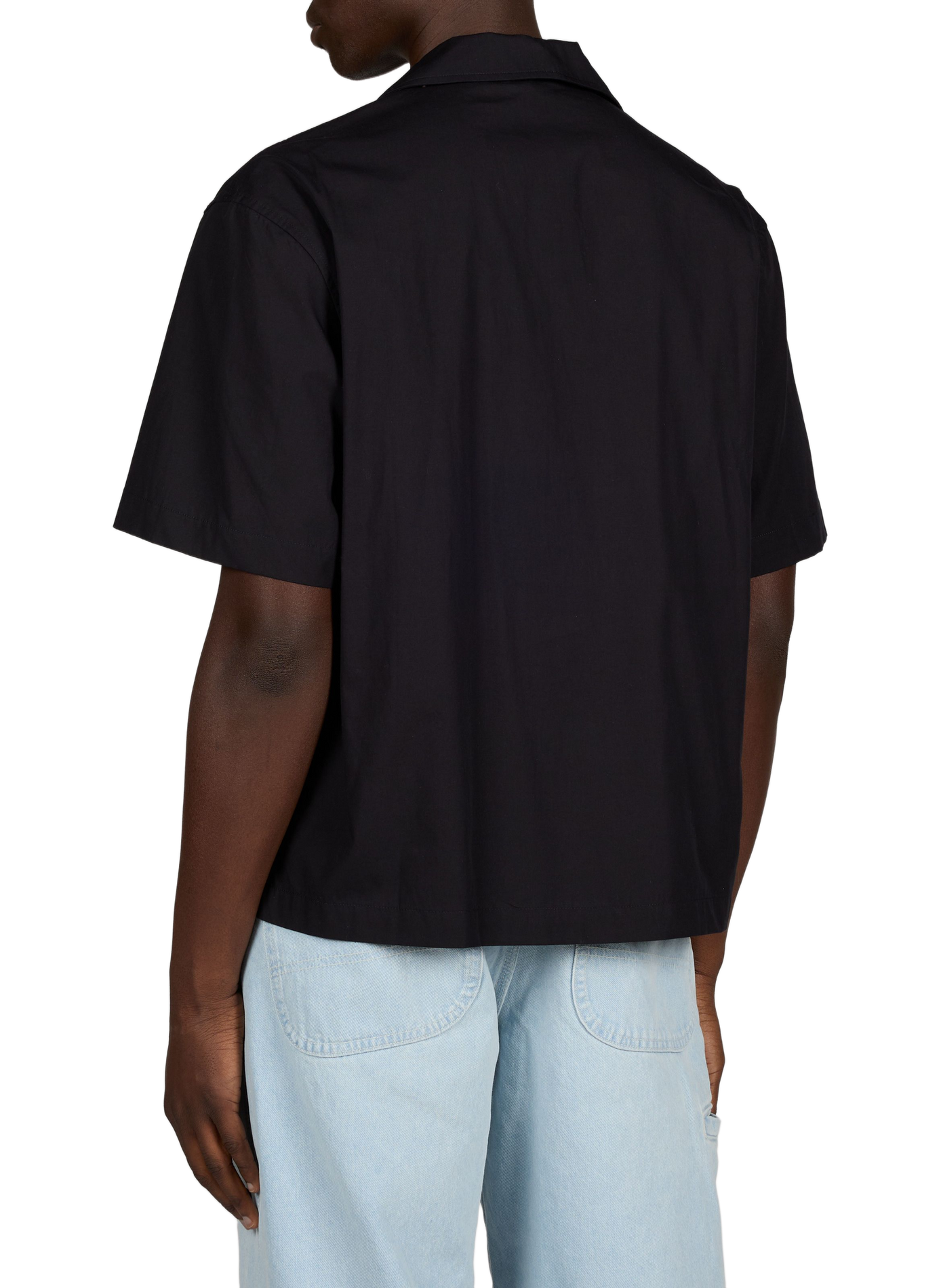 Short-sleeved cotton shirt ENTIRE STUDIOS Black
