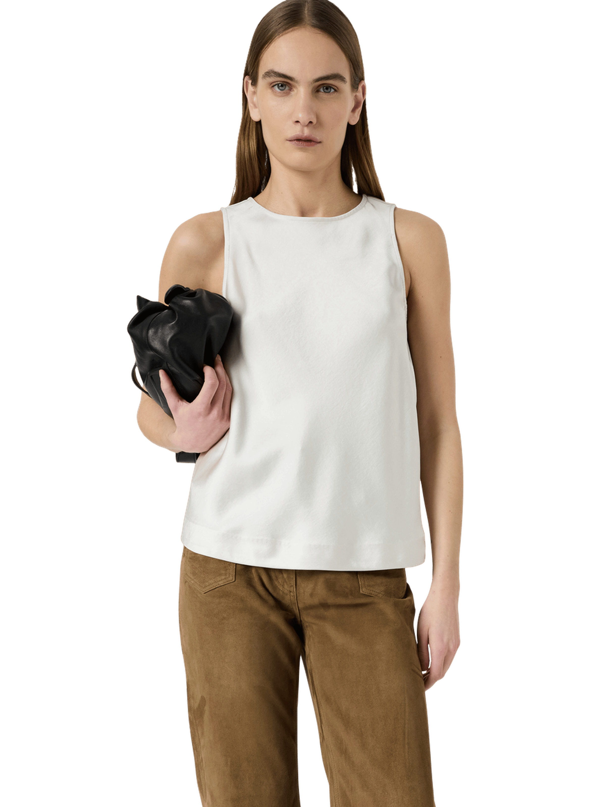Top sans manche en satin - callista GERARD DAREL Beige