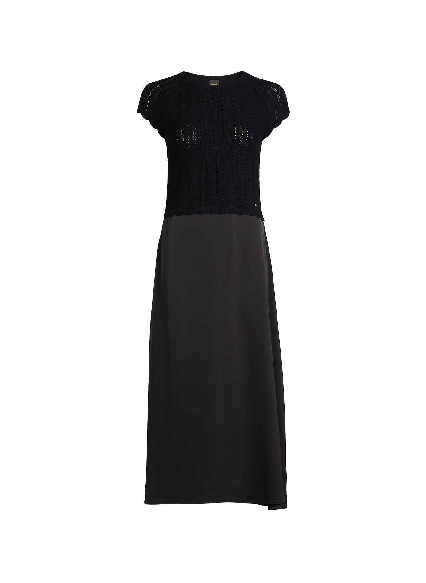 Robe longue bi-matière BOSS Noir