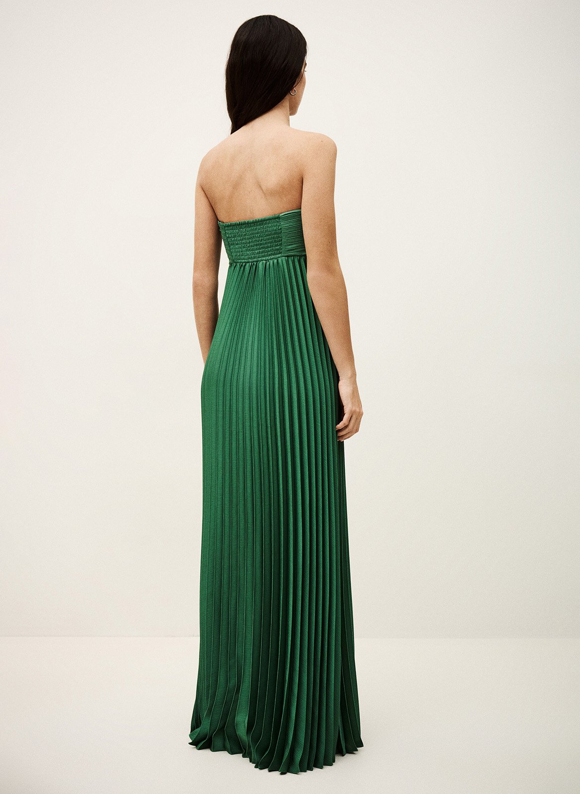 Robe longue plissée willow BA&SH Vert