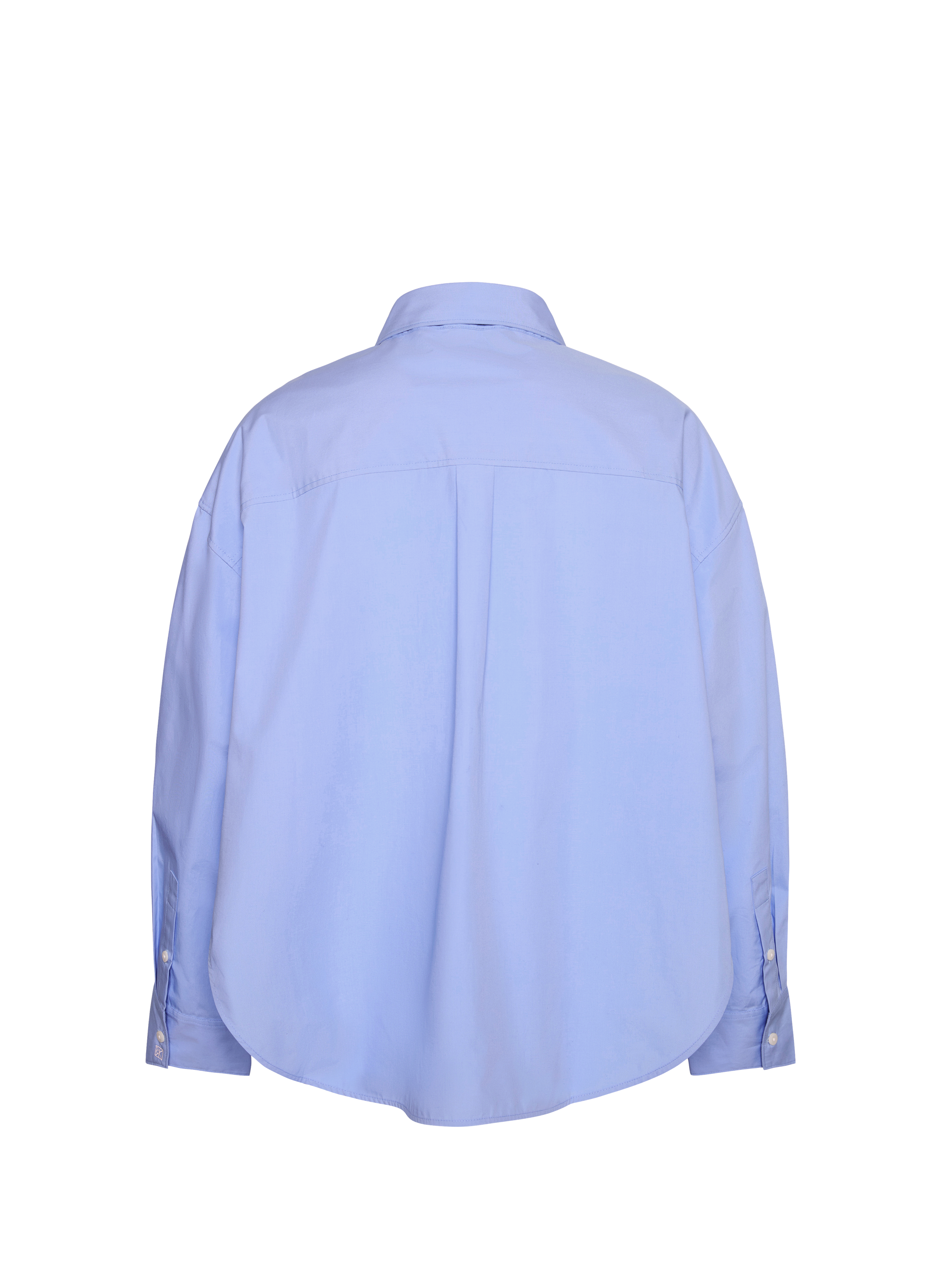 Chemise à coupe crop en coton CALVIN KLEIN Bleu