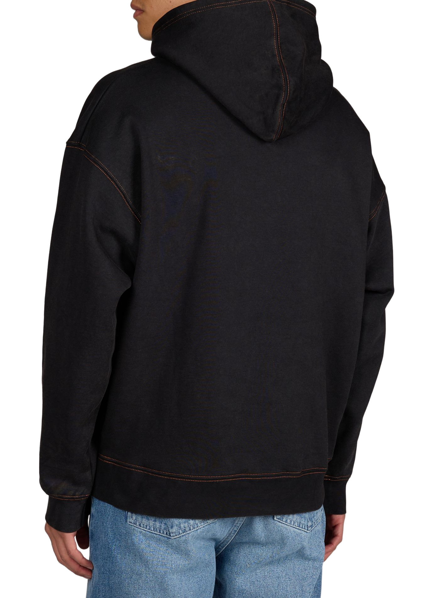 Sweat ample brodé en coton JACKER. Noir