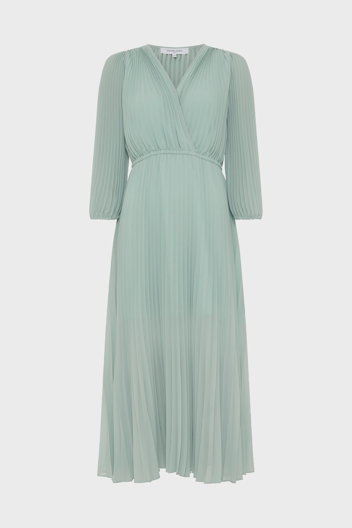 Robe longue plissée - rayna GERARD DAREL Vert