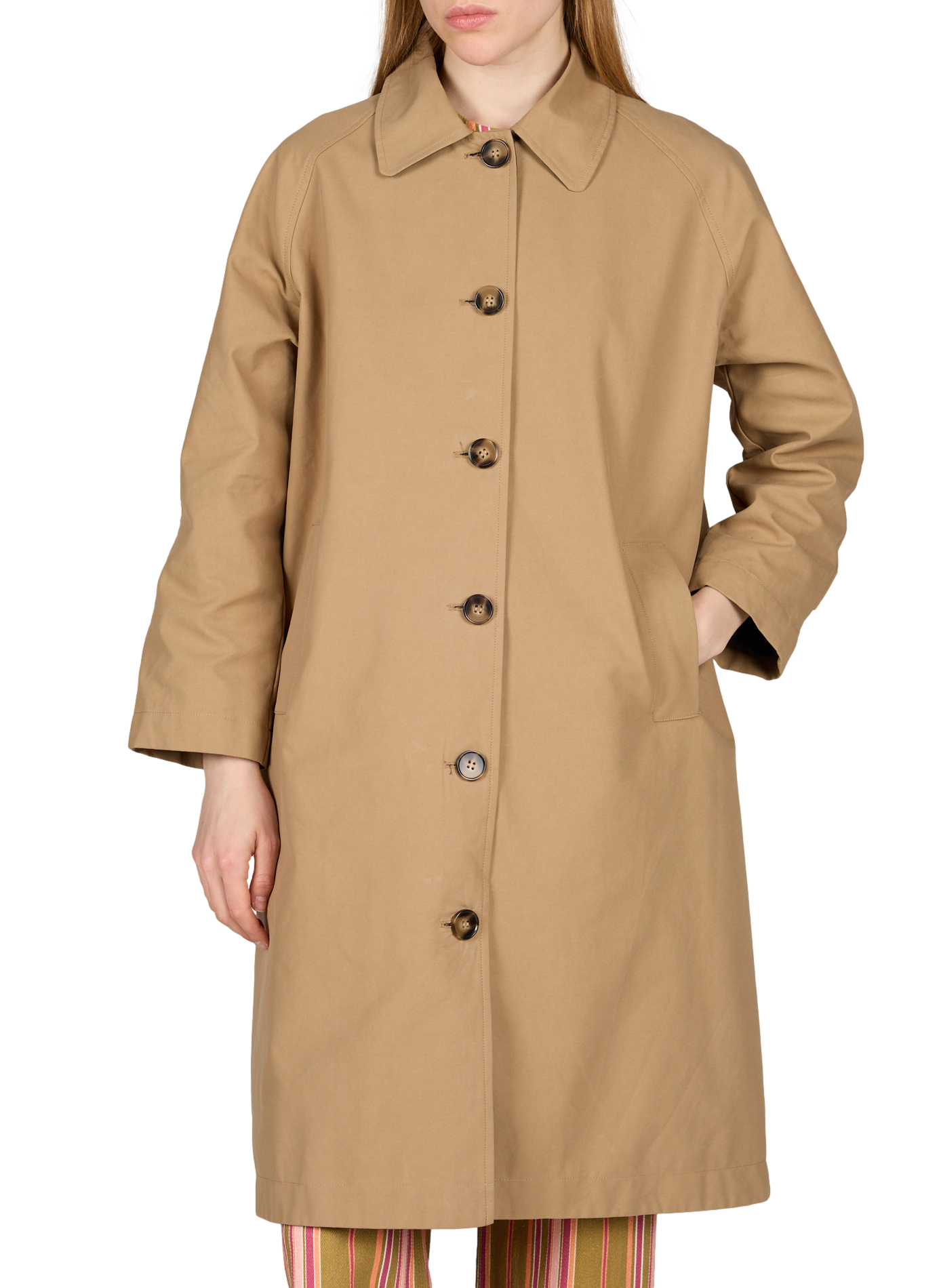 Reversible cotton blend coat by ENZO SUNCOO Brown