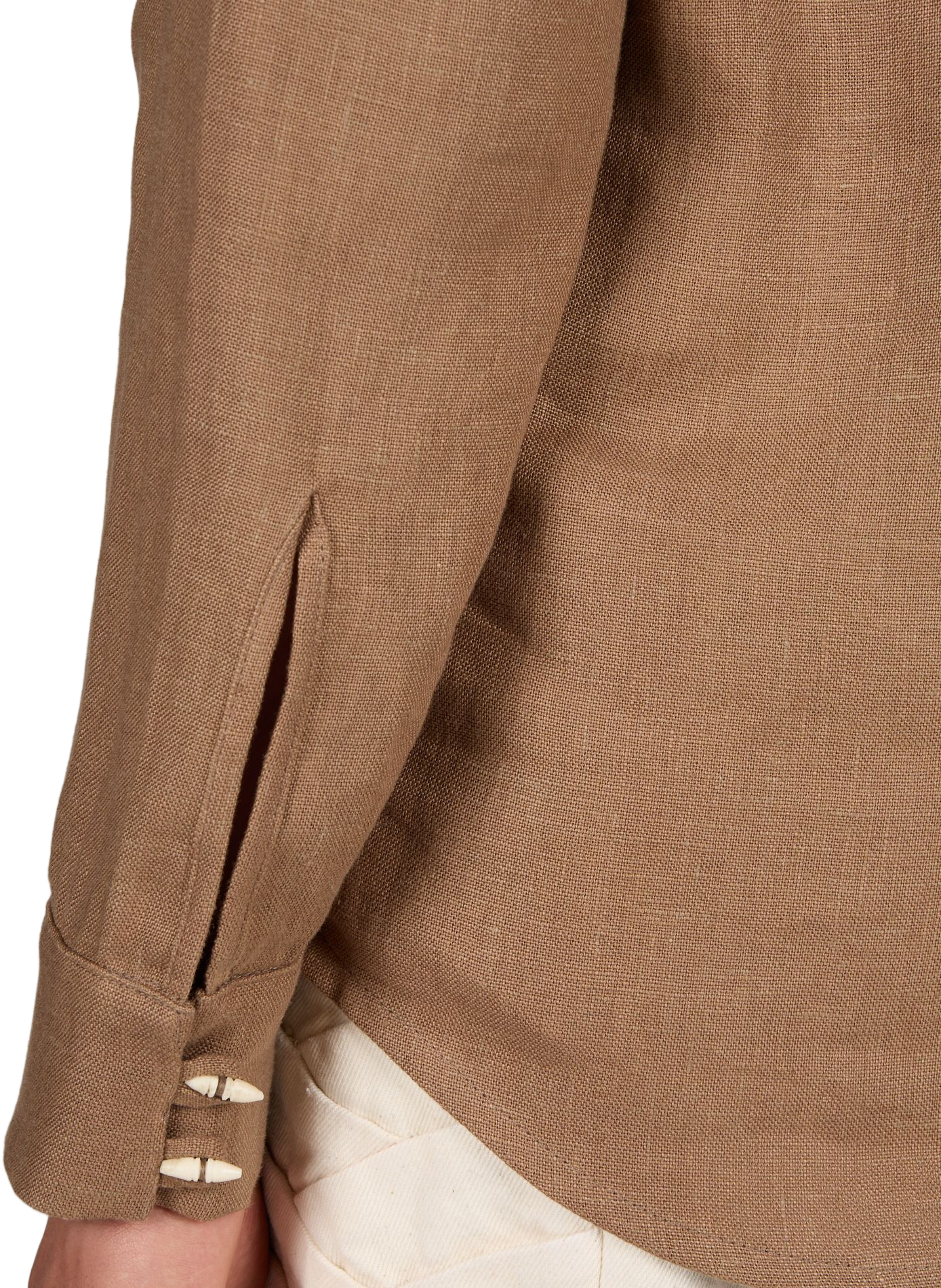 Chemise à manches longues en soie CAMPILLO Marron