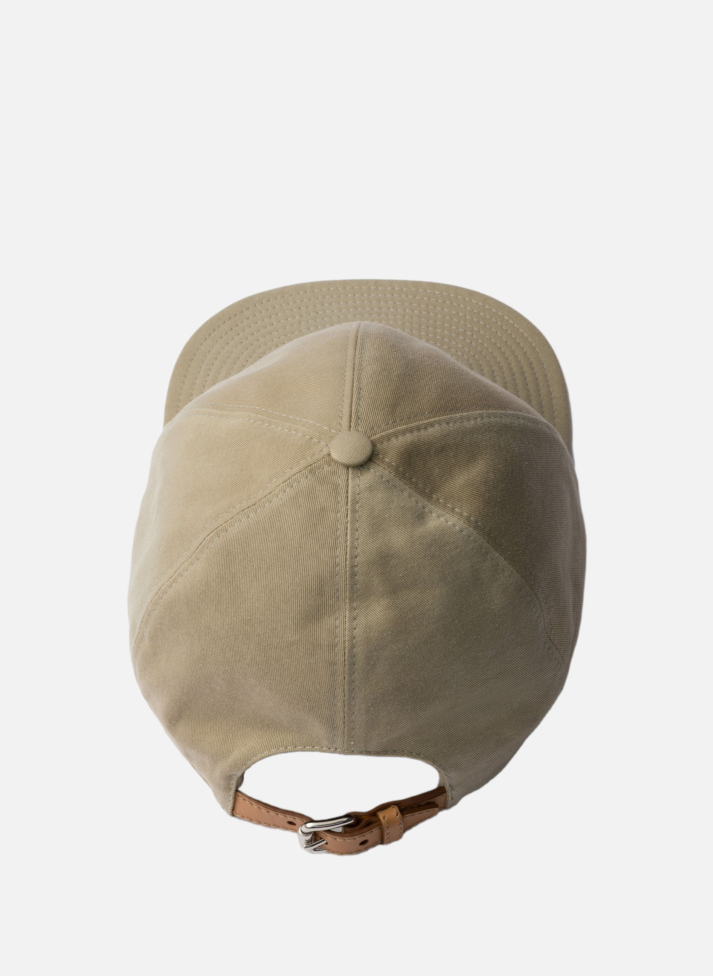 Ancienne casquette de baseball en gabardine PRADA Beige