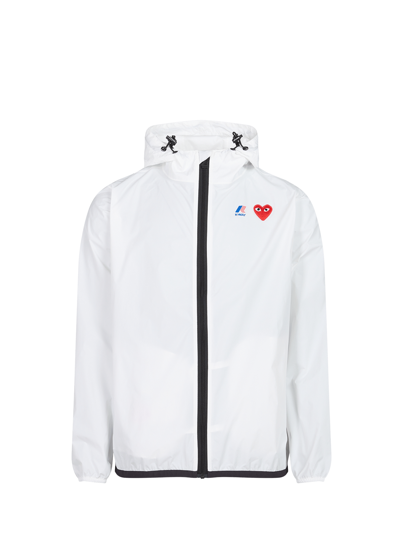 Veste à capuche imperméable COMME DES GARCONS PLAY Blanc