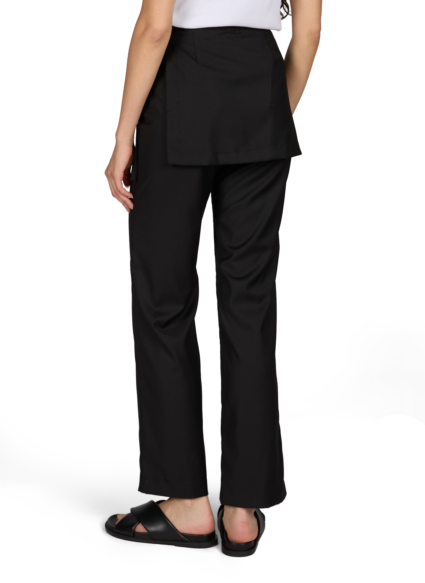 Broek met overlappende rok DUNST Zwart