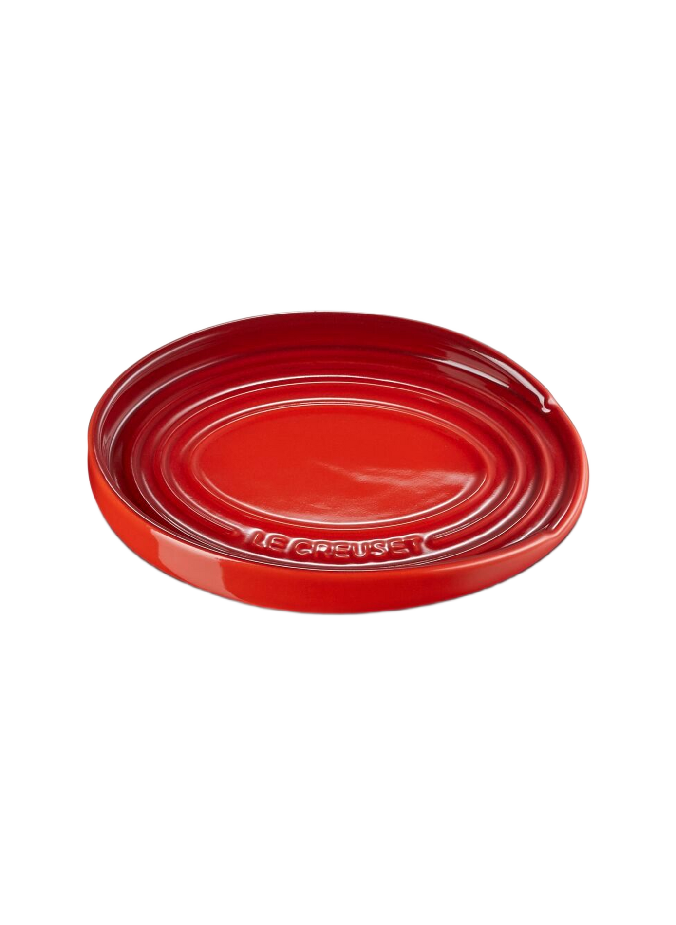 Löffelablage aus Keramik in ovaler Form REPOSE CUILLERE OVALE 16CM Cerise