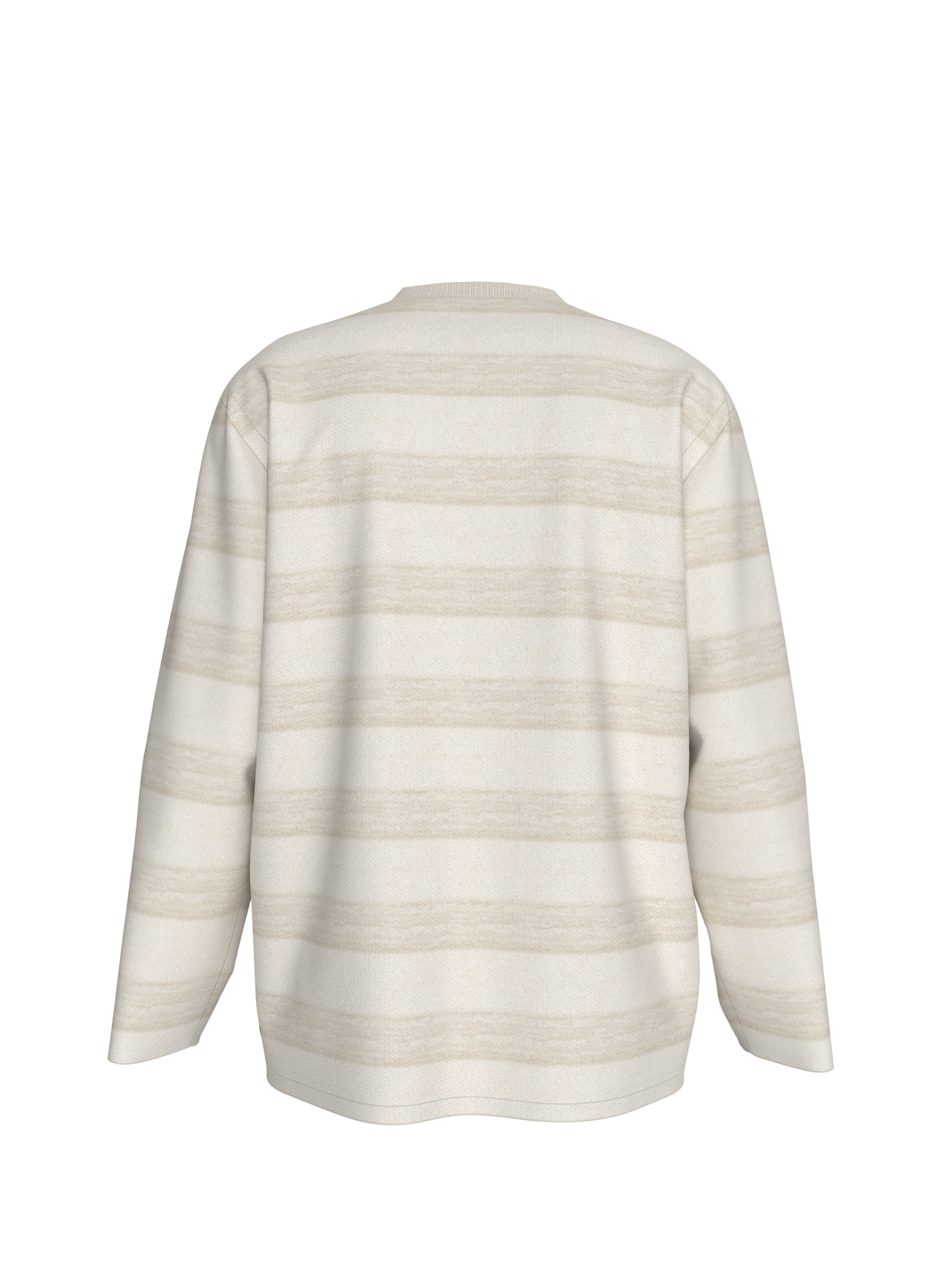 Pull rayé à manches longues en coton CALVIN KLEIN Beige
