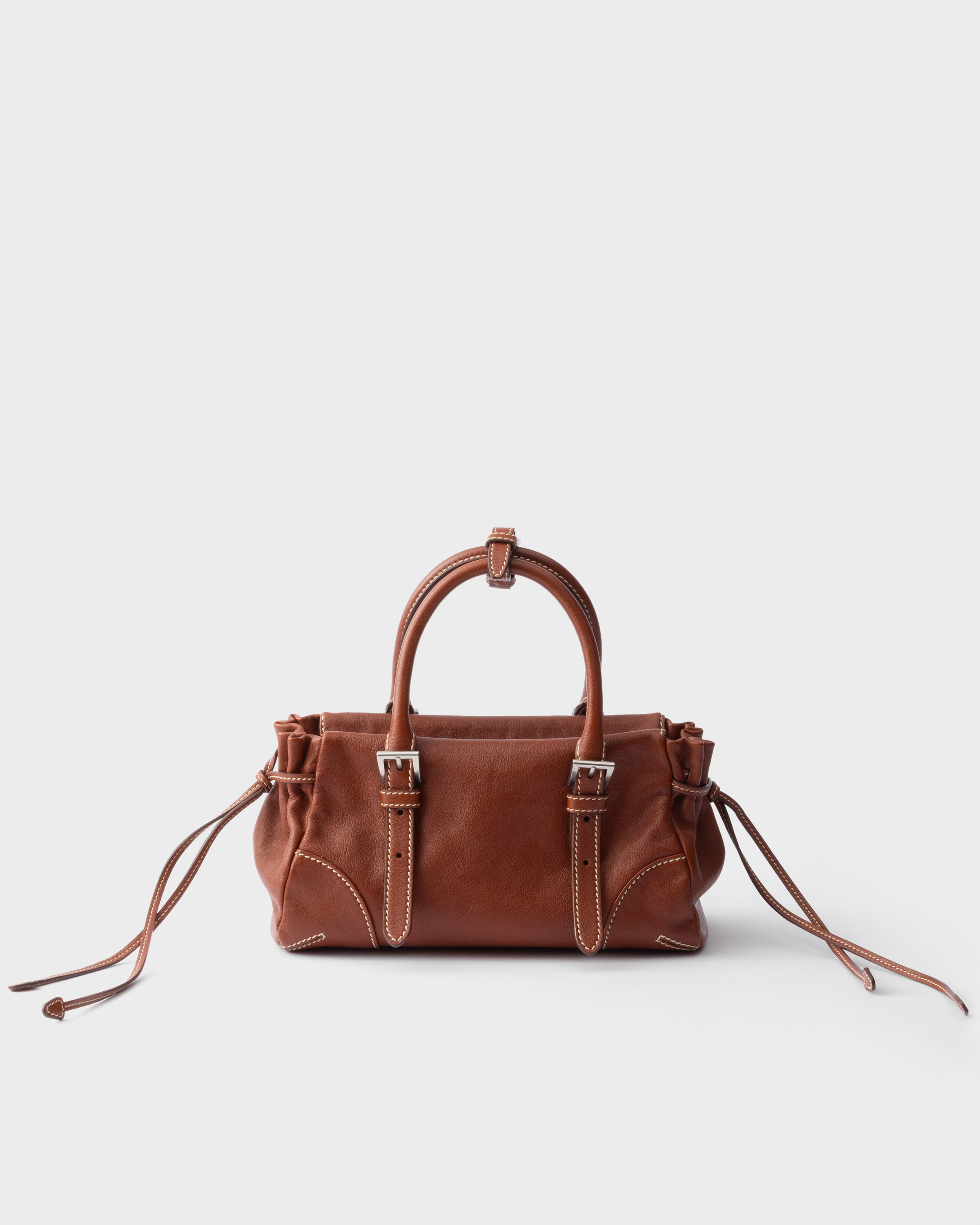 Petit sac prada karin en cuir PRADA Marron