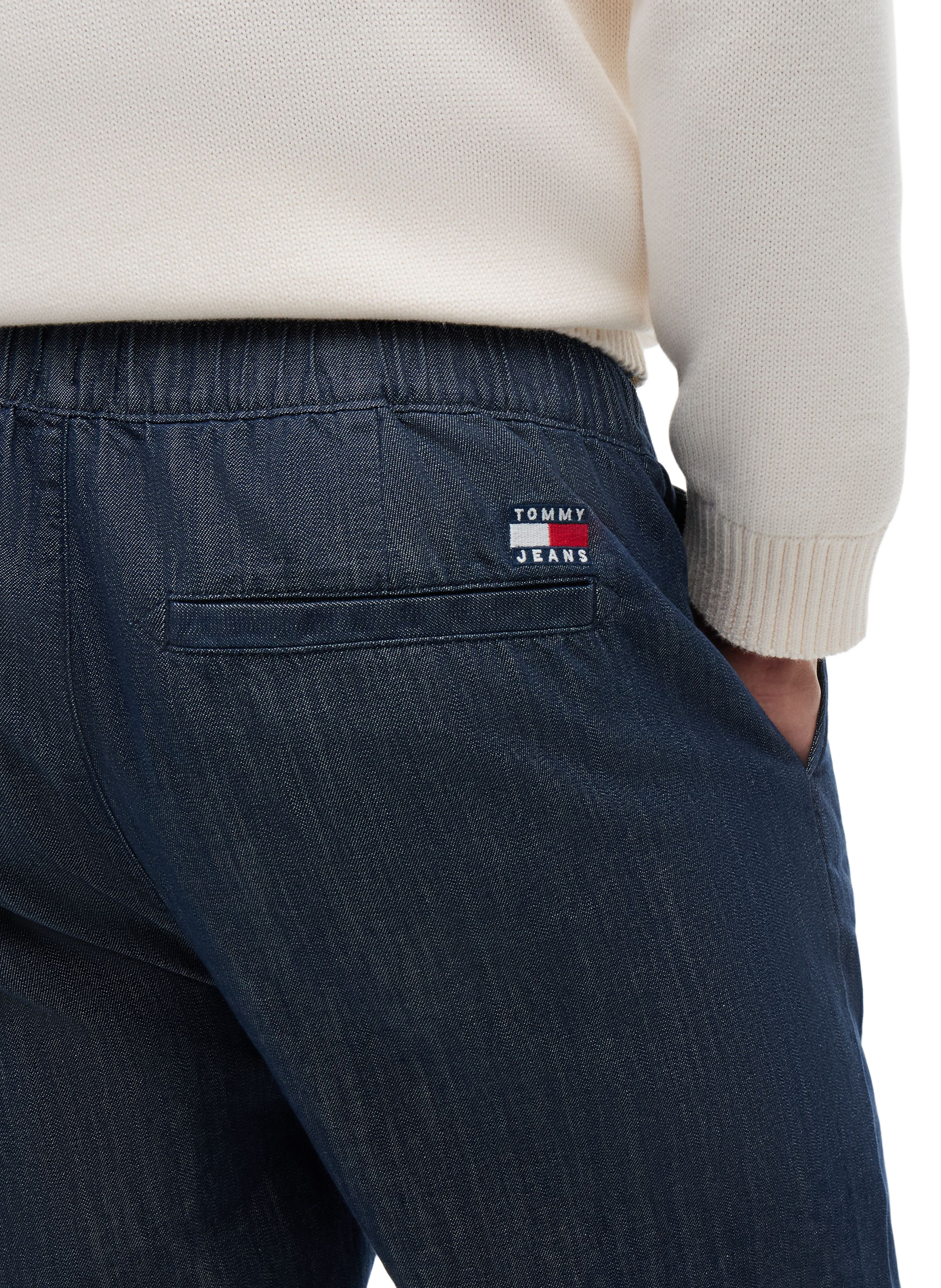 Straight leg denim effect trousers TOMMY HILFIGER Blue