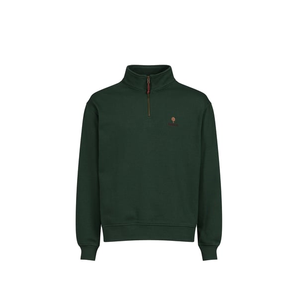 Sweatshirt droit à col montant en coton mélangé Sweatshirt droit à col montant en coton mélangé