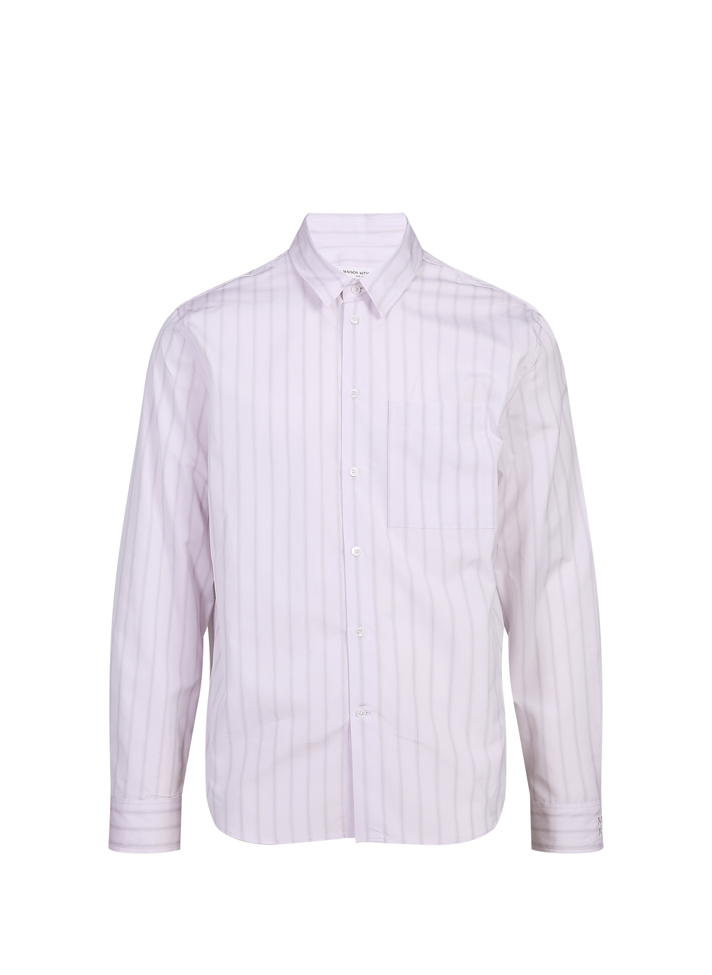 Langarmhemd mit Streifen aus Baumwolle MAISON KITSUNÉ Rosa