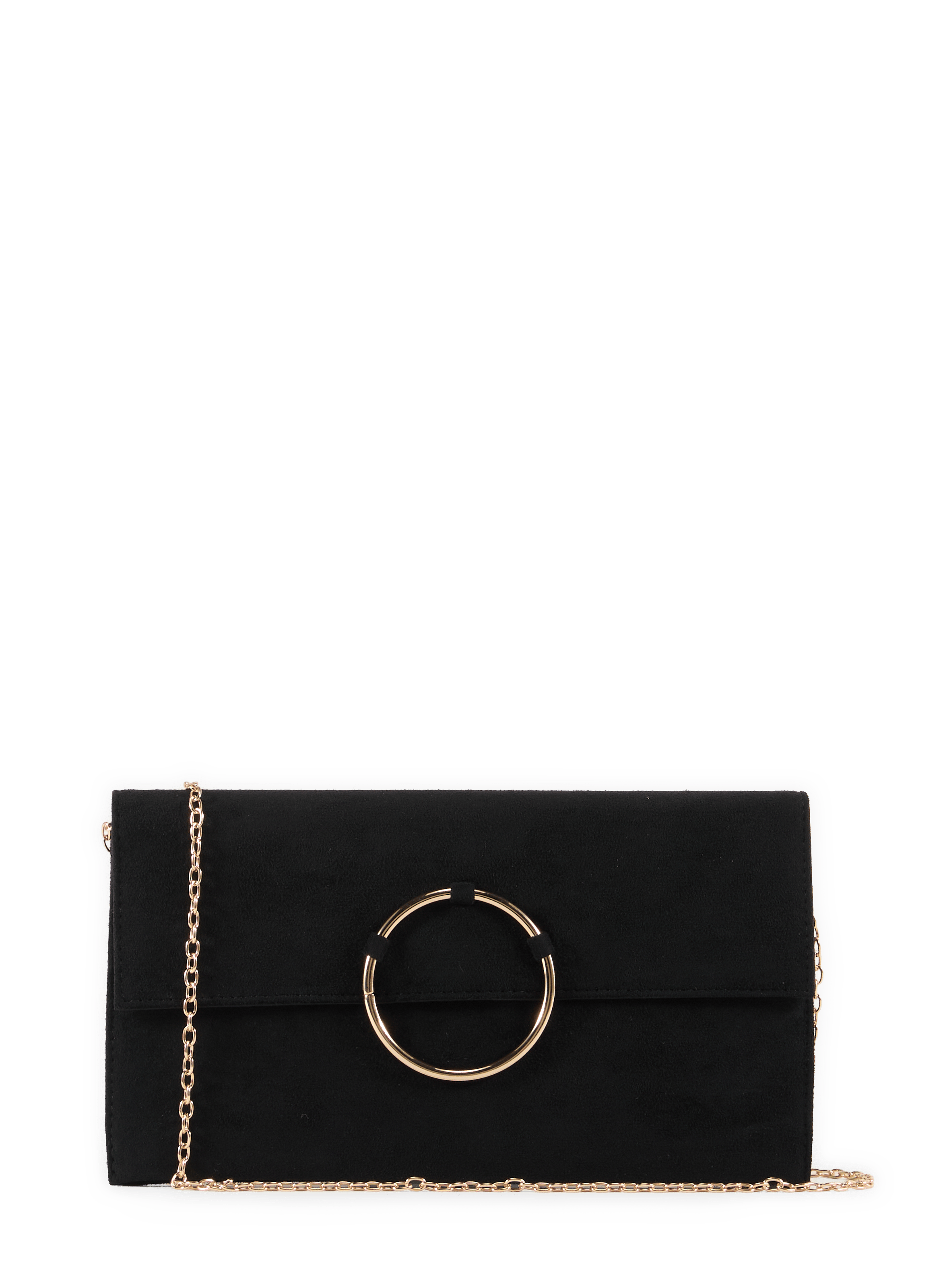 Bolso de hebilla de ante AU PRINTEMPS PARIS Negro