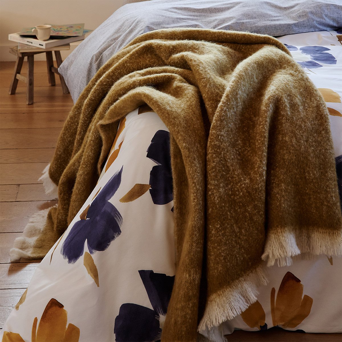 Plaid en mohair, nimbus DESFORGES Marron