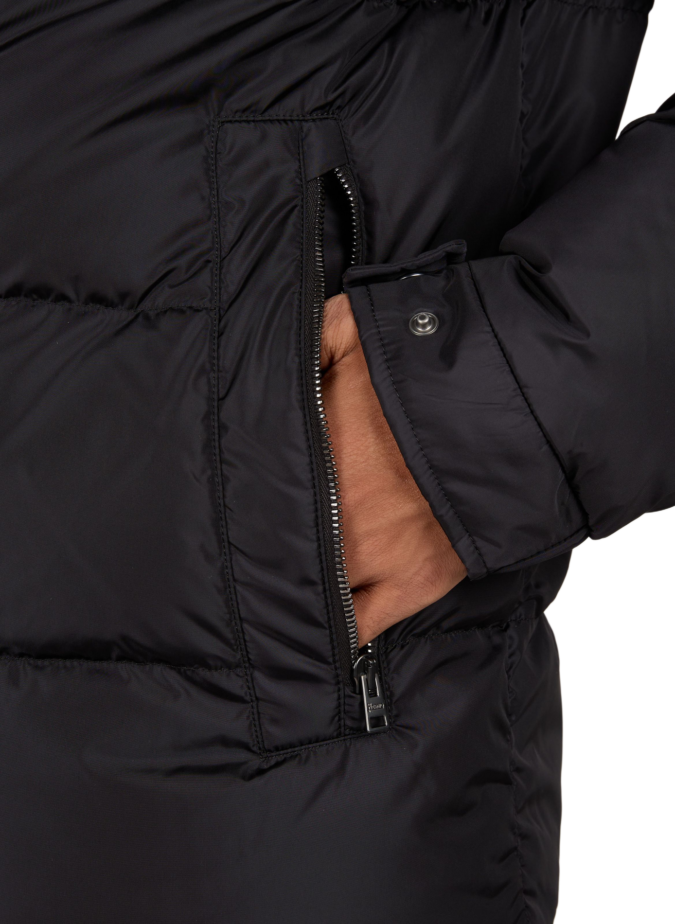Weit geschnittene Steppjacke mit hohem Kragen HERNO Schwarz