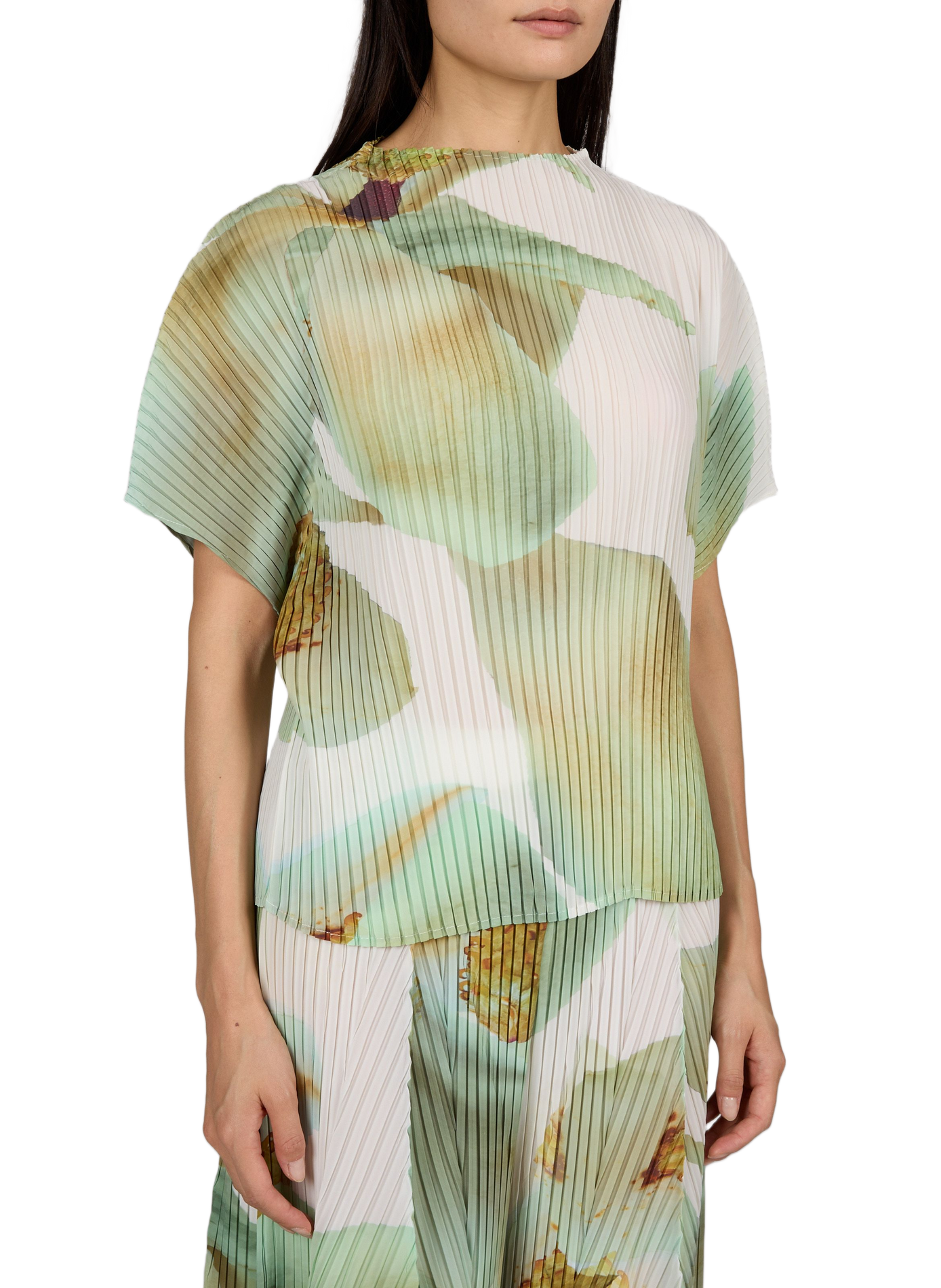 Pleated top with boat neckline ADOLFO DOMINGUEZ Multicolour